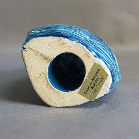 Ceramic Owl. Rimini Blu. Aldo Londi. Bitossi. Italy. 1950   1955. photo 172.0