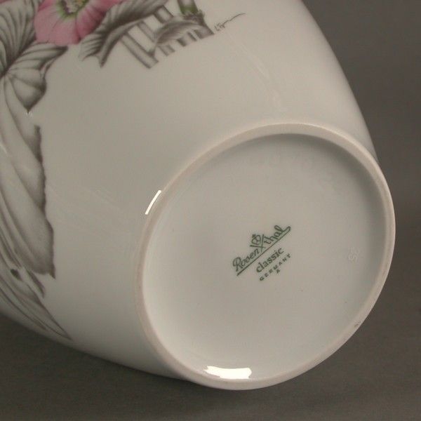 Rosenthal. Big Porcelain Vase With Floral Design. photo 68.0