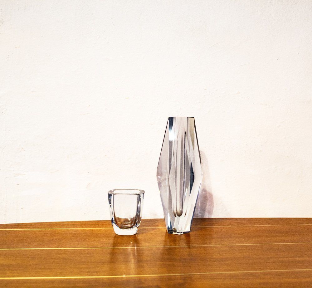 photo furniture Glass Vases By Asta Strömberg For Strömbergshytt, 1960s, Set Of 2
