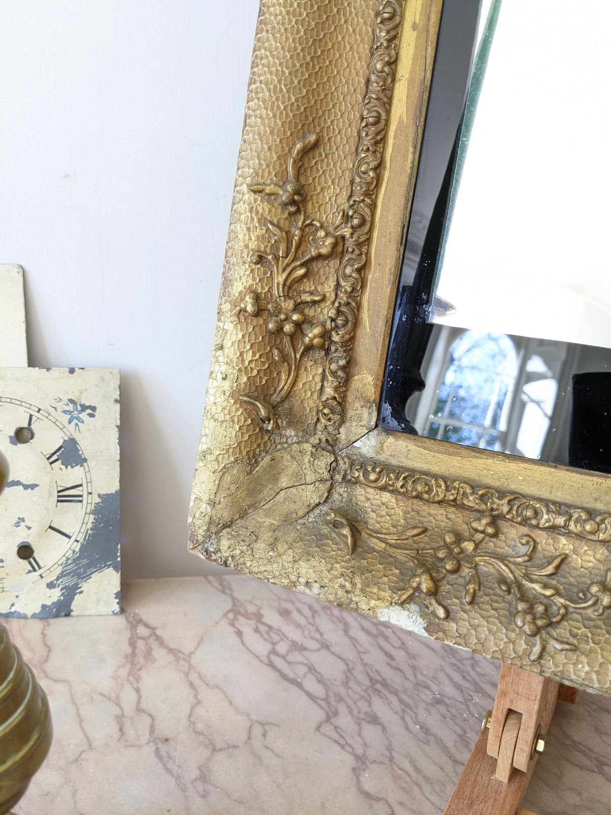 photo furniture An Antique French Gilt Framed Overmantel Wall Mirror C19th