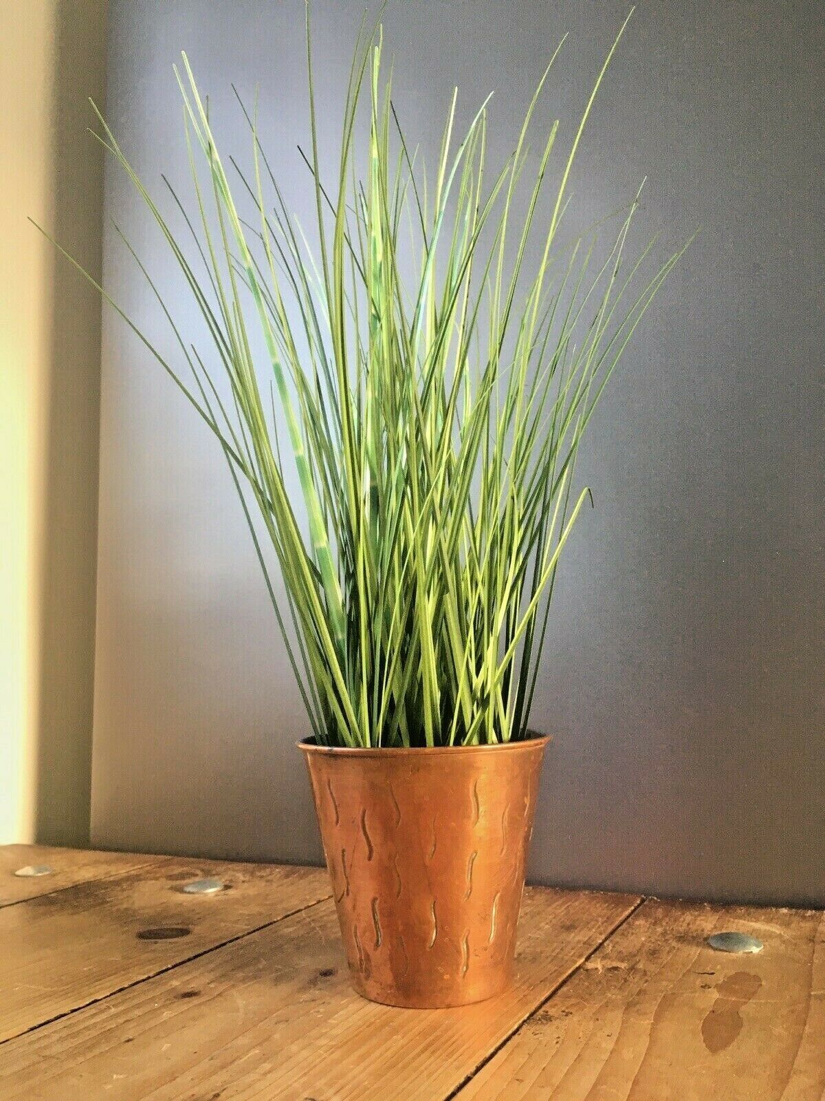 photo for sale Mid Century 60's 70's Squiggly Copper Planter Flower Herb Plant Pot Boho Vintage