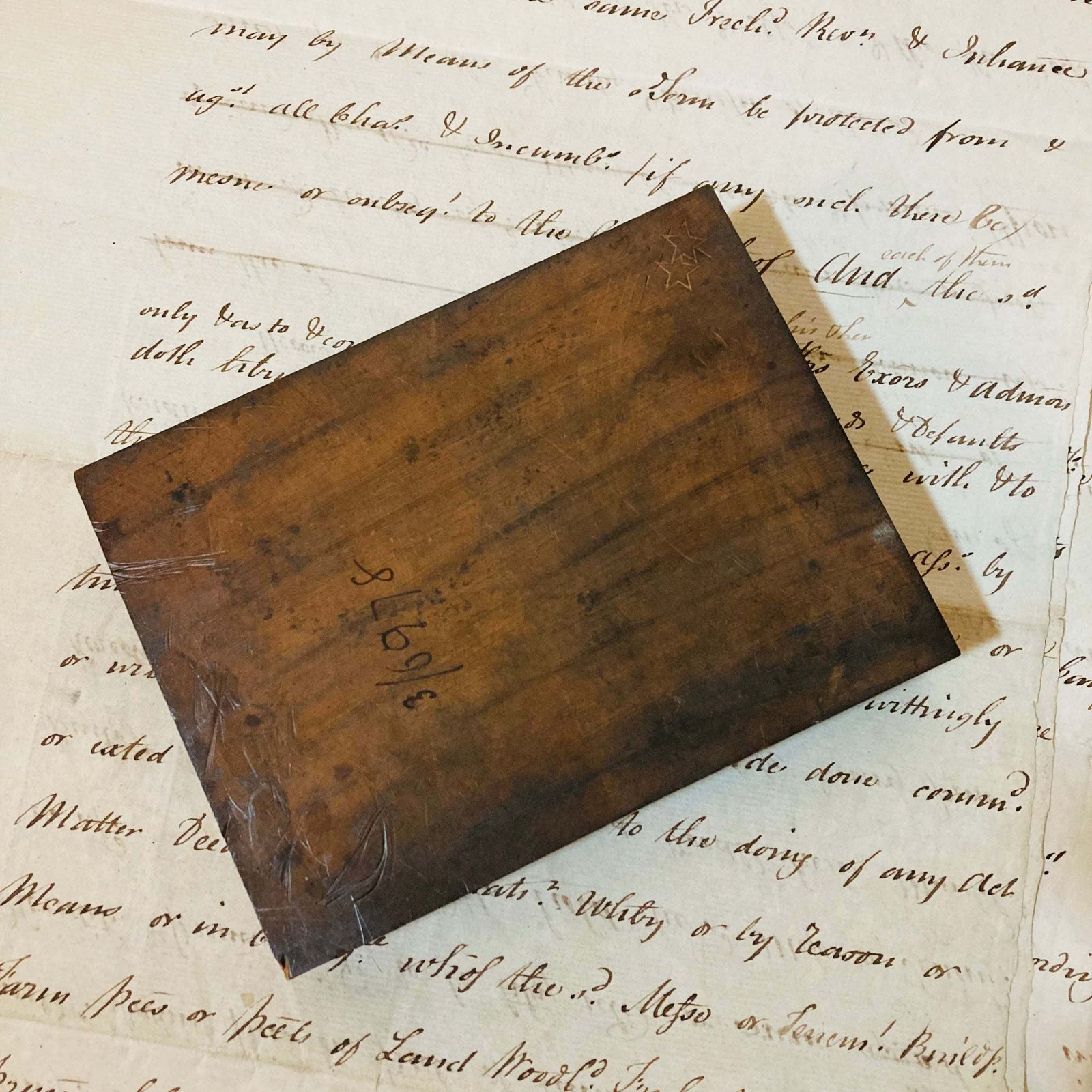 Antique Etched Copper Printing Plate photo 55.0