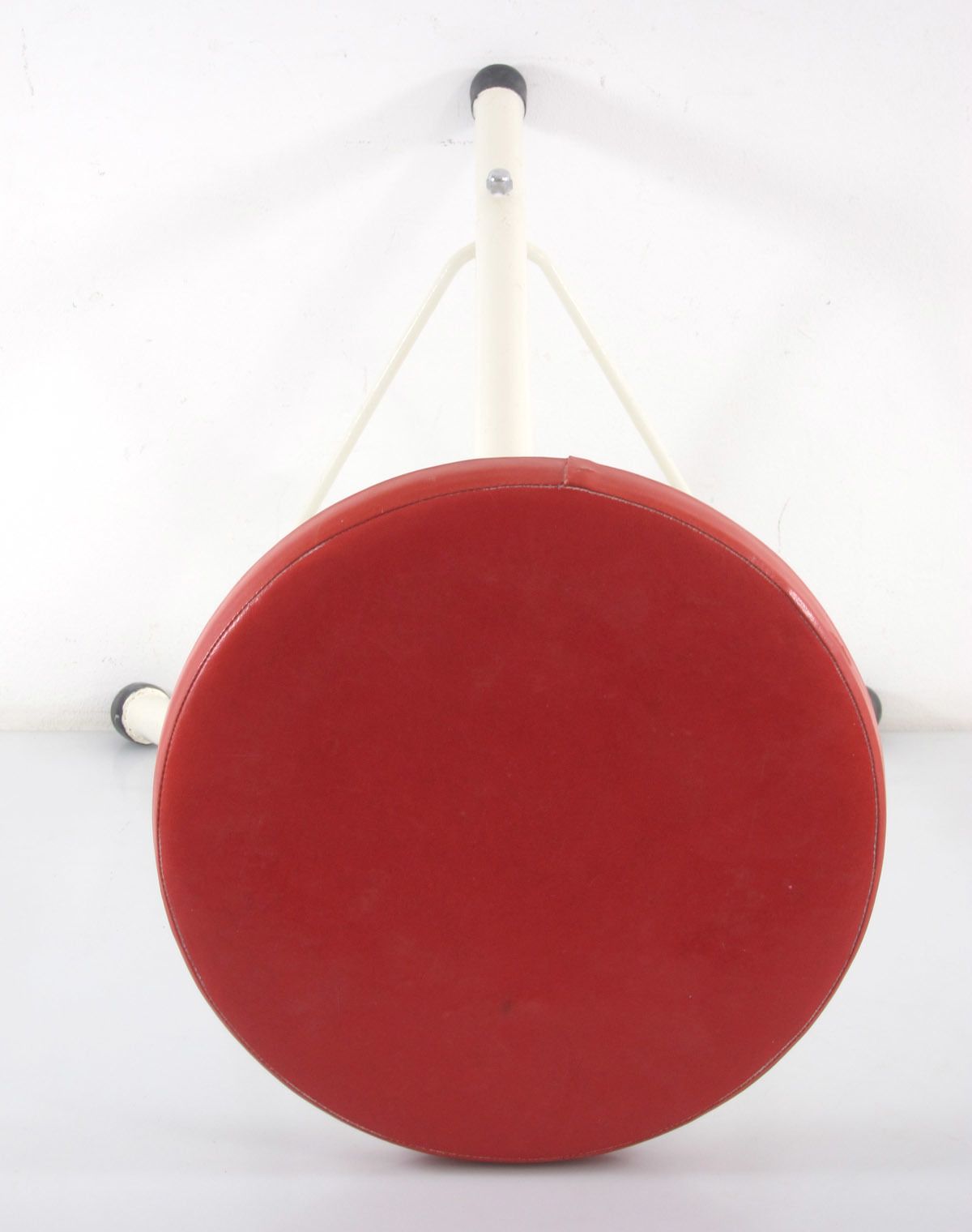 Red And White Fifties Industrial Stool photo 119.0