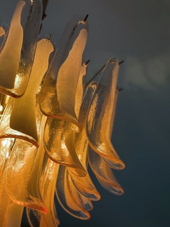 1859.0 Murano Glass Chandelier Pink 'Mazzega'. Medium Size. photo