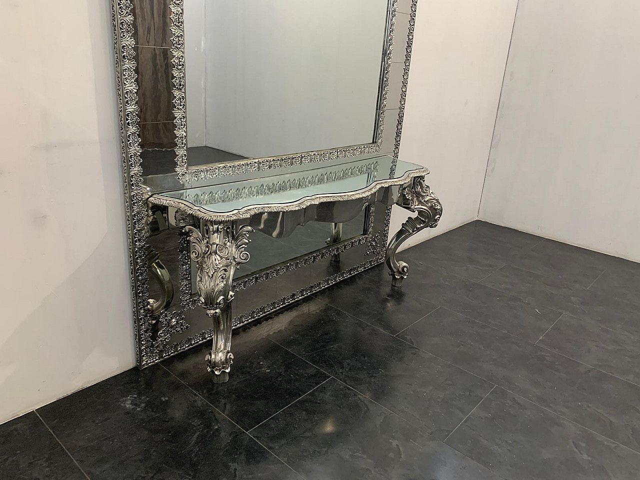 Mirror And Console Table By Piero Figura For Atena Peltri, 1980s photo buy