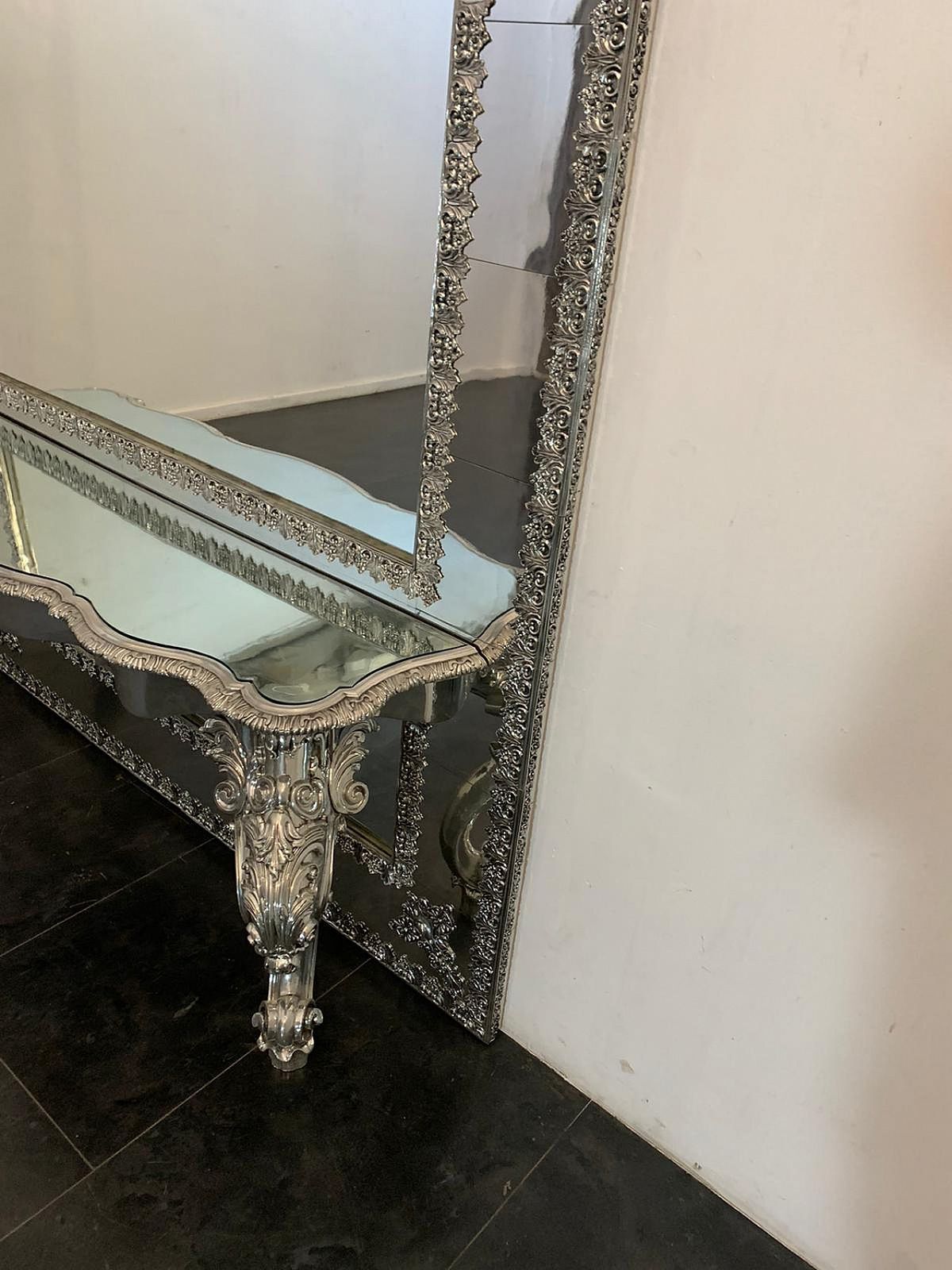 photo furniture Mirror And Console Table By Piero Figura For Atena Peltri, 1980s