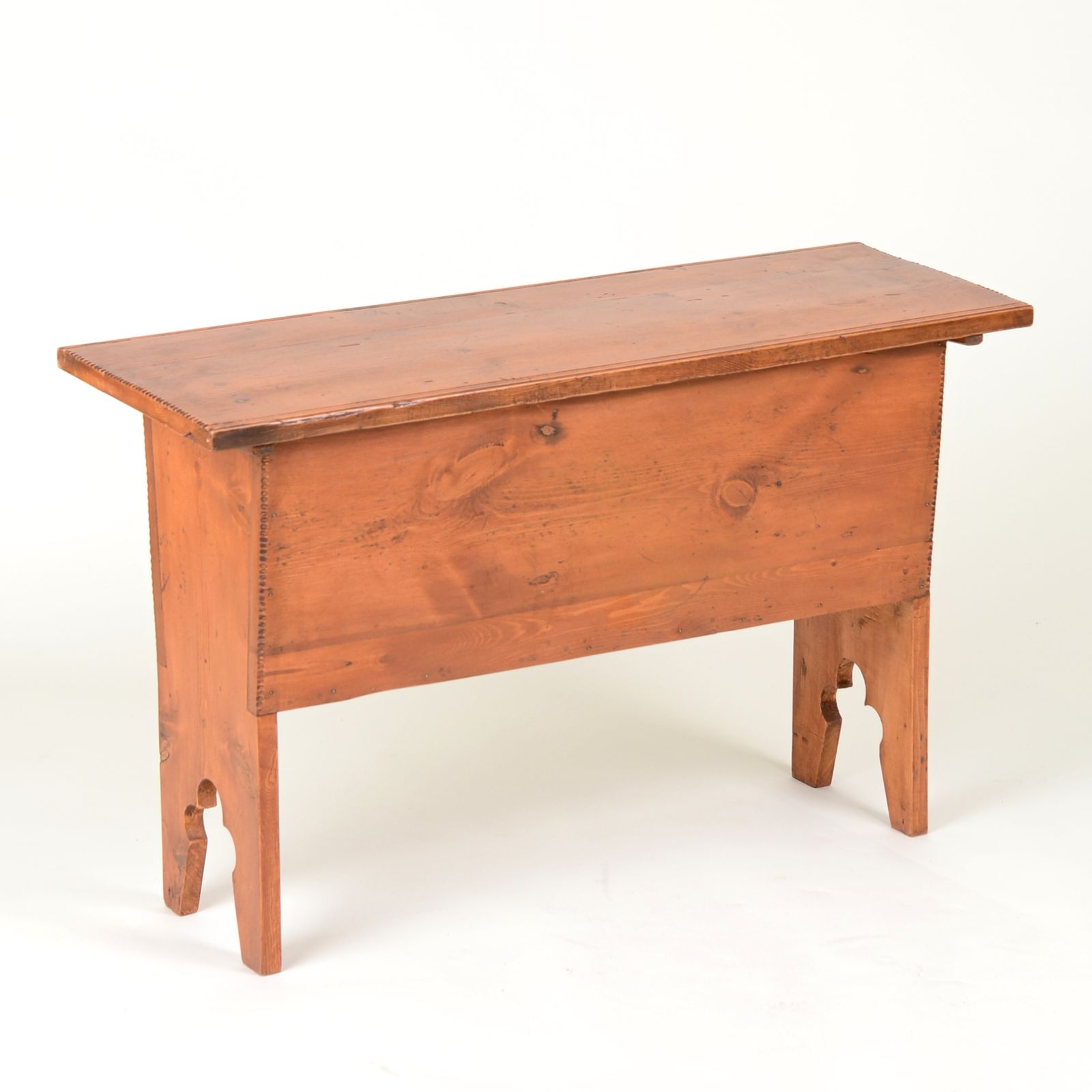 Vintage Wooden Coffer Stool, Early 20th Century