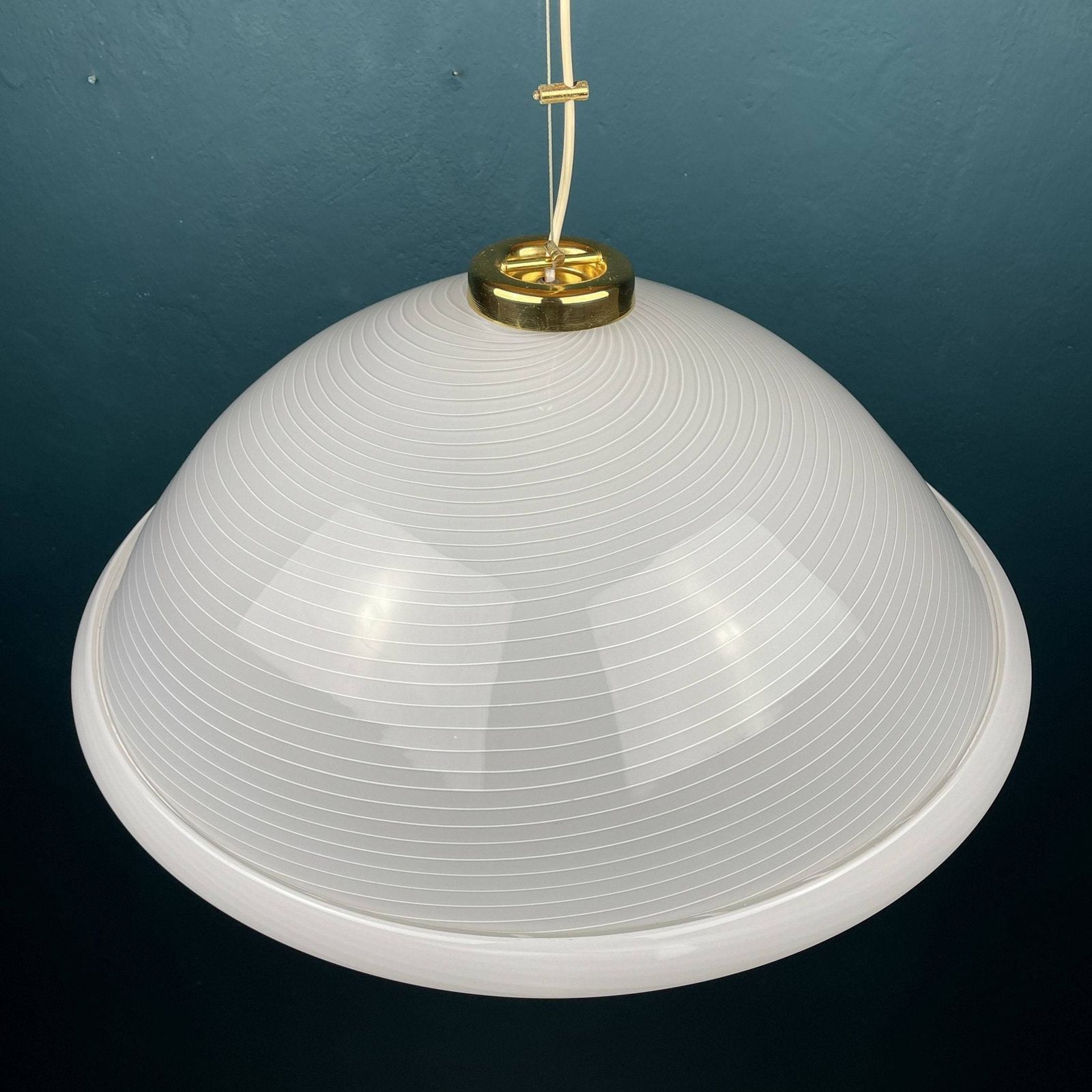 photo furniture Vintage Large Swirl Murano Glass Pendant Lamp Italy 80s White Mid Century Lighting Vintage Murano Chandelier