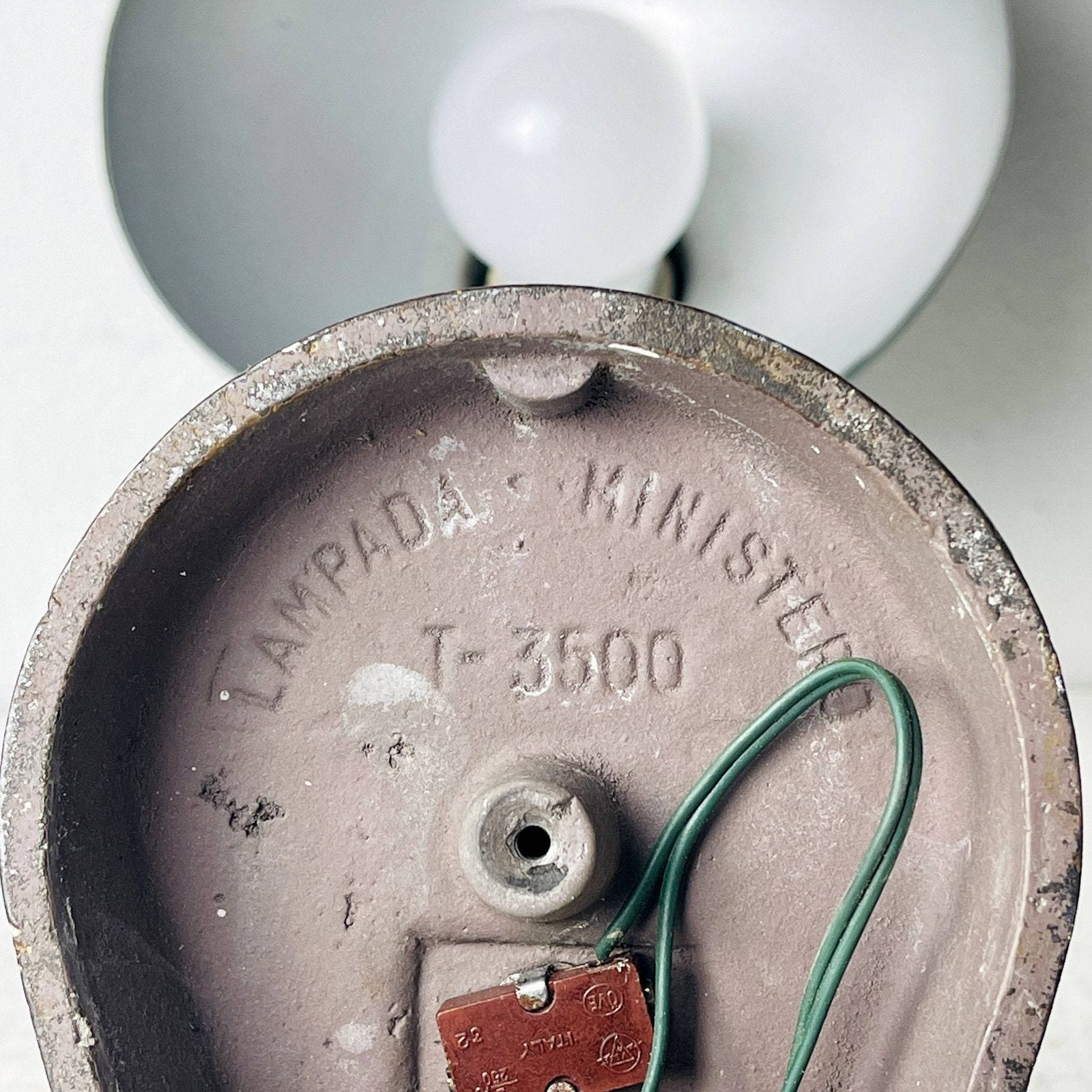 photo furniture Mid Century Metal Desk Lamp Ministerial Lamp A.R. Torino Italy 1950s Green Office Table Lamp