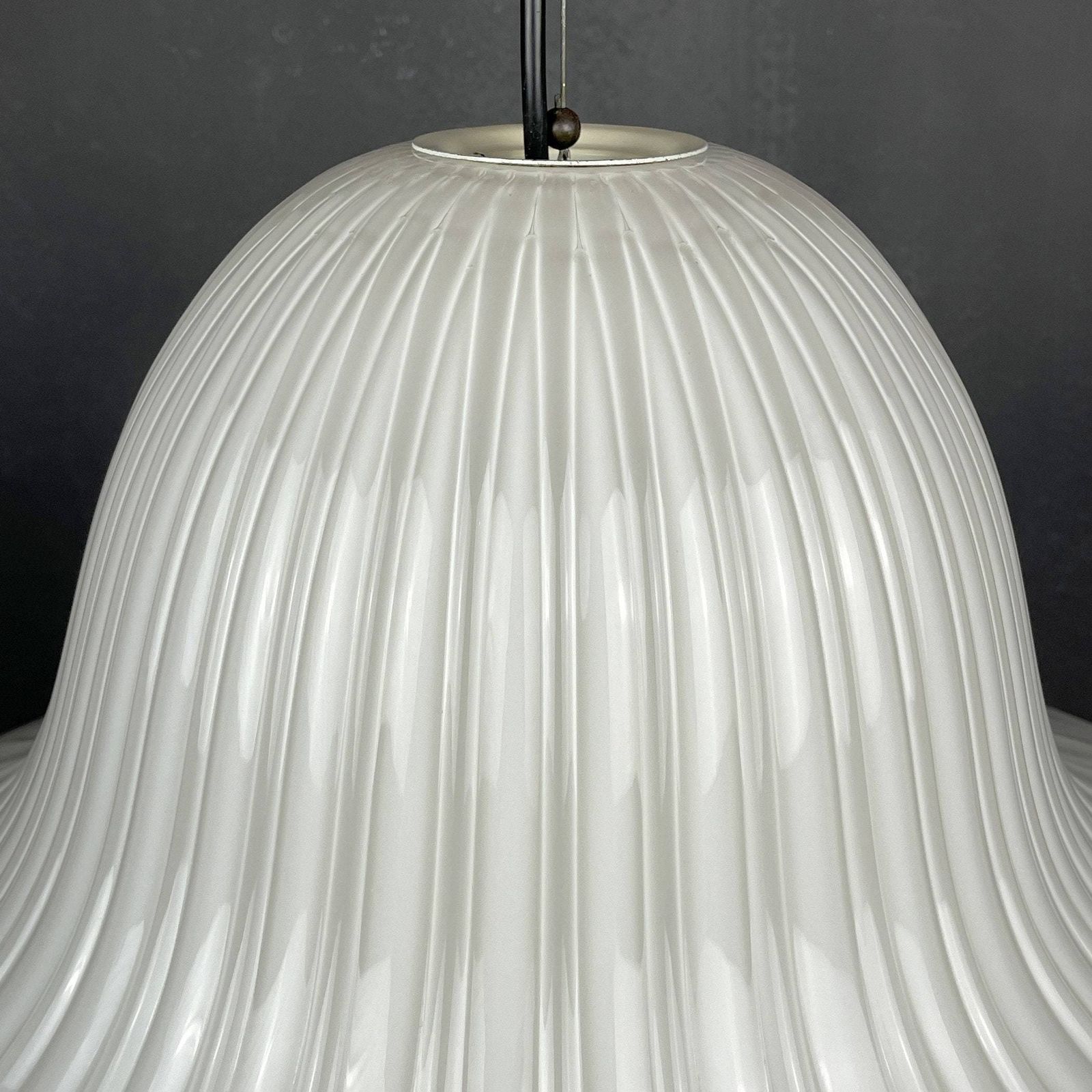 Vintage Murano Hanging Lamp Tulip Italy 1970s Italian Mid Century Lighting Retro Home Decor photo vinterior