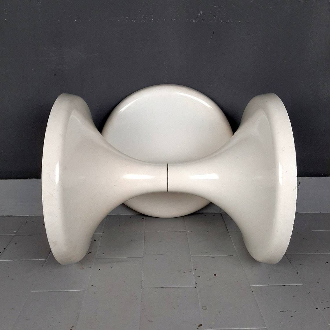 Mid Century White Plastic Stool Jurcek By Finzgar   Zorman For Meblo Yugoslavia 1970s Mushroom Stool Space Age Tabouret photo buy