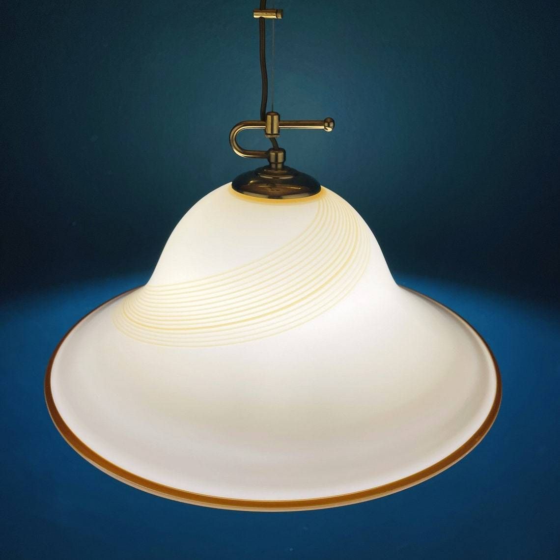 photo furniture Vintage Beige Murano Glass Pendant Lamp By De Majo Italy 1970s Mid Century Lighting Retro Home Decor
