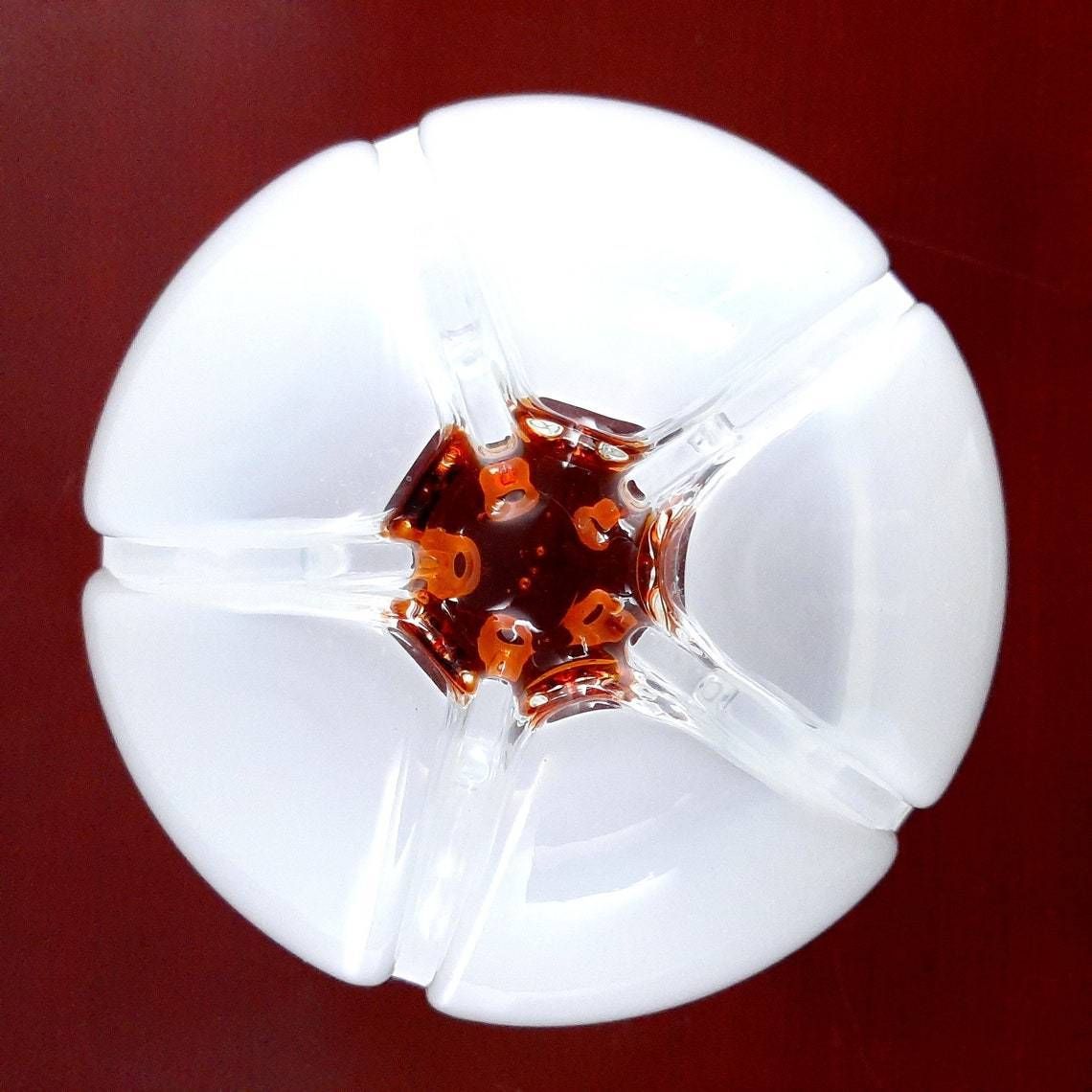 Mid Century Murano Glass Pendant Lamp Mazzega Italy 1970s Geometric Chandelier Retro Ceiling Lamp Space Age photo Lighting