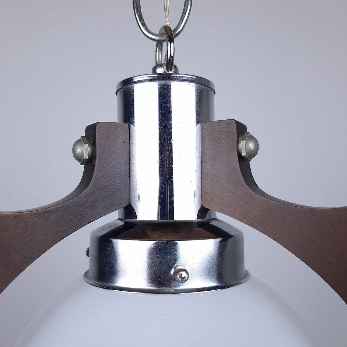 photo furniture Mid Century Murano Glass Pendant Lamp Mazzega Italy 1970s Geometric Chandelier Retro Ceiling Lamp Space Age