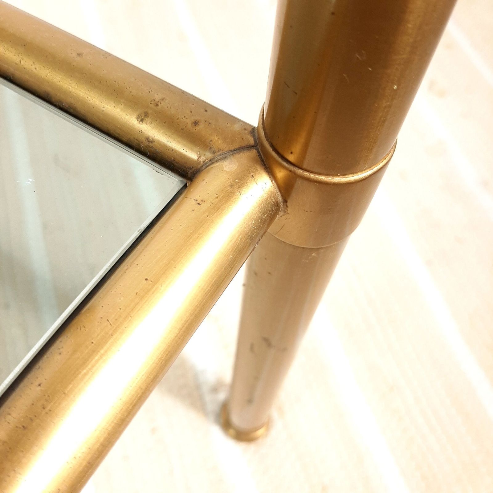 photo furniture Vintage Coffee Table Italy '70s Retro Decor Mid Century Drink Table Retro Serving Table Art Deco Smoked Glass & Brass Table