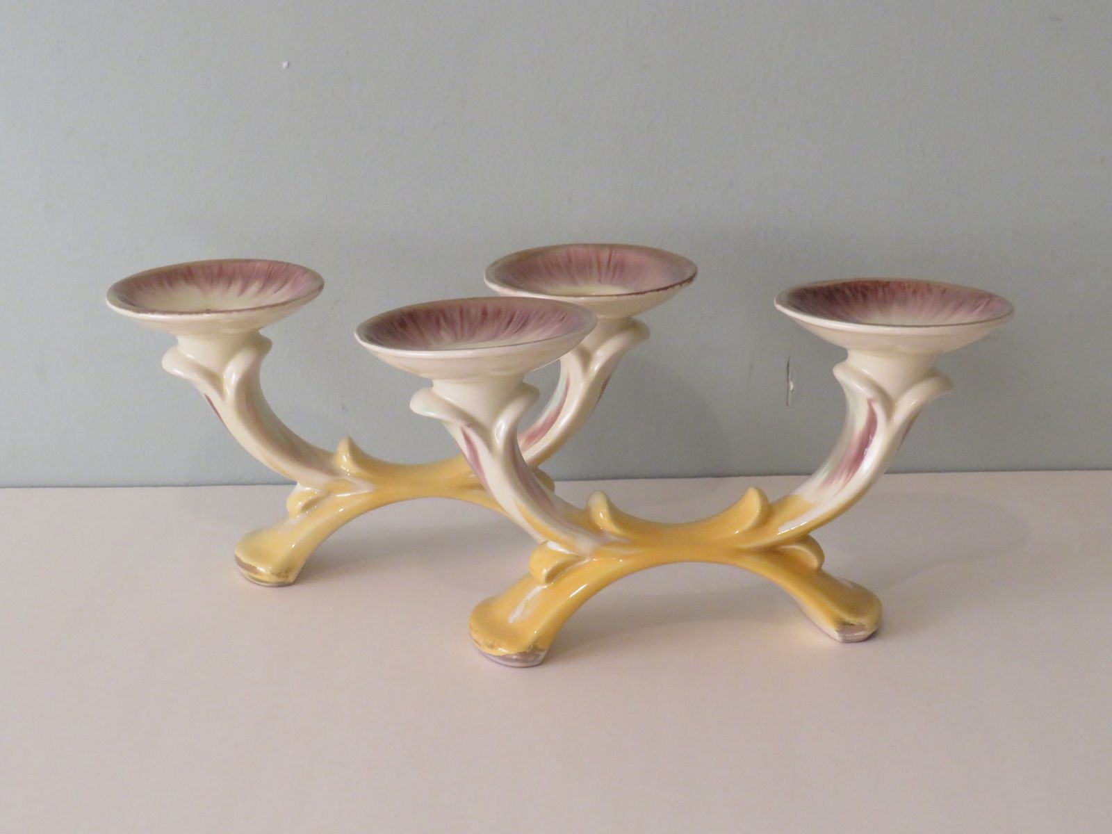 Early 20th Century Set Of 2 Candlesticks In Ceramic, France photo 110.0