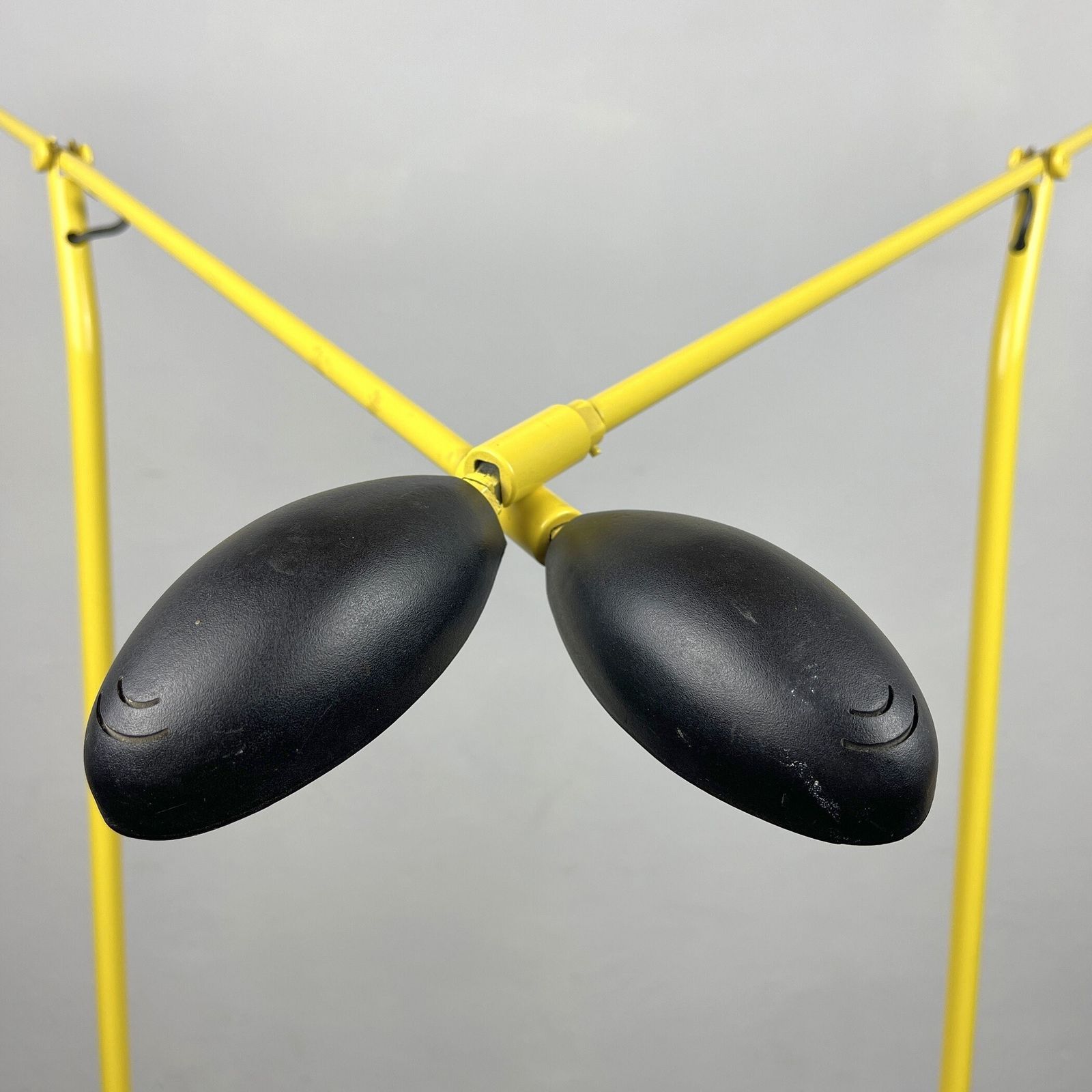 Pair Of Yellow Floor Lamps Yugoslavia 1960s Industrial Mid Century Lighting Space Age photo vinterior