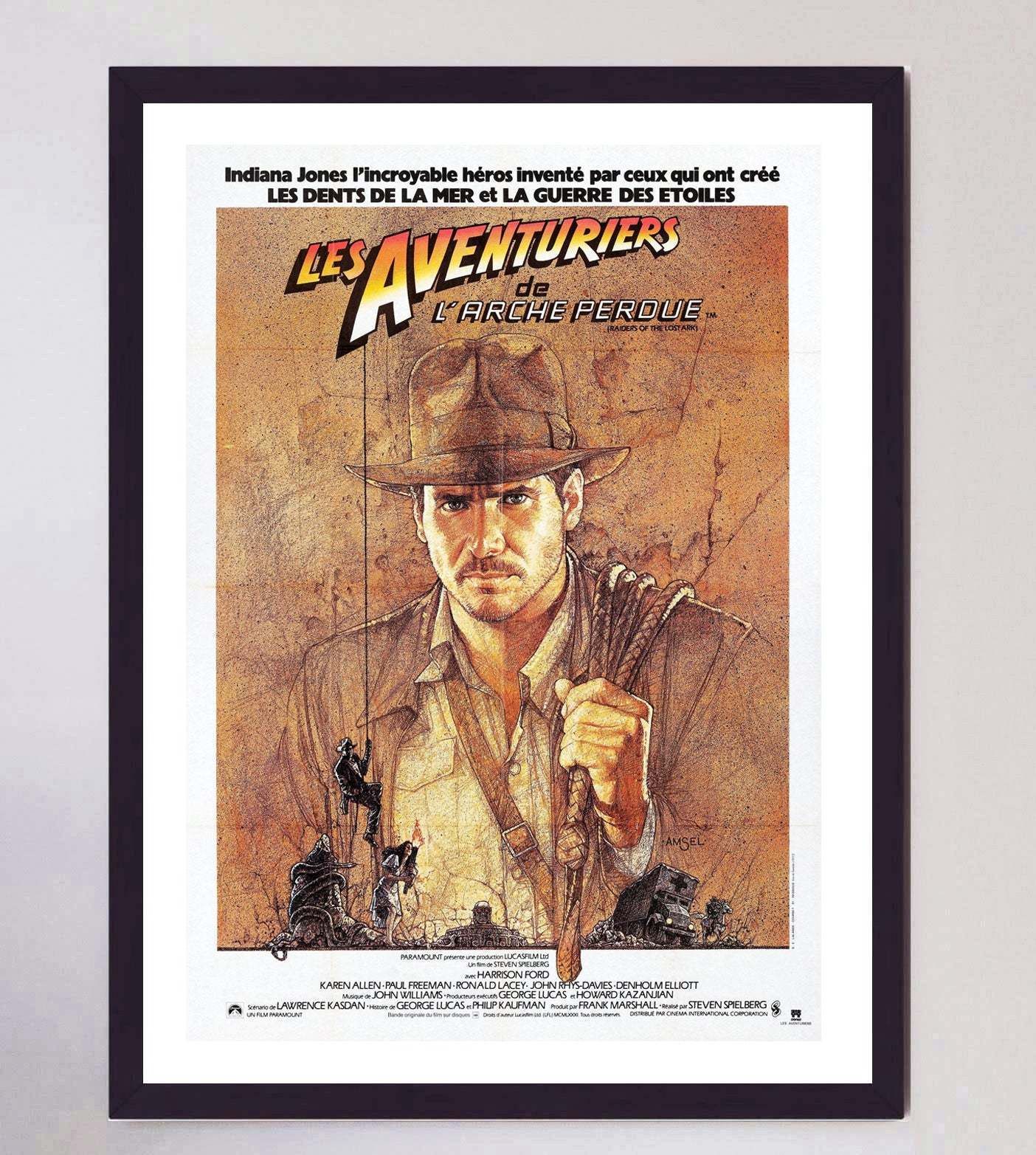 Raiders Of The Lost Ark (French) Original Vintage Poster photo furniture