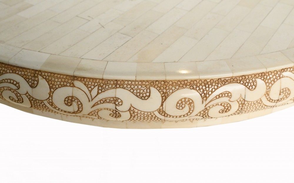 photo furniture Pair Hand Carved Side Tables Indian Occasional Furniture