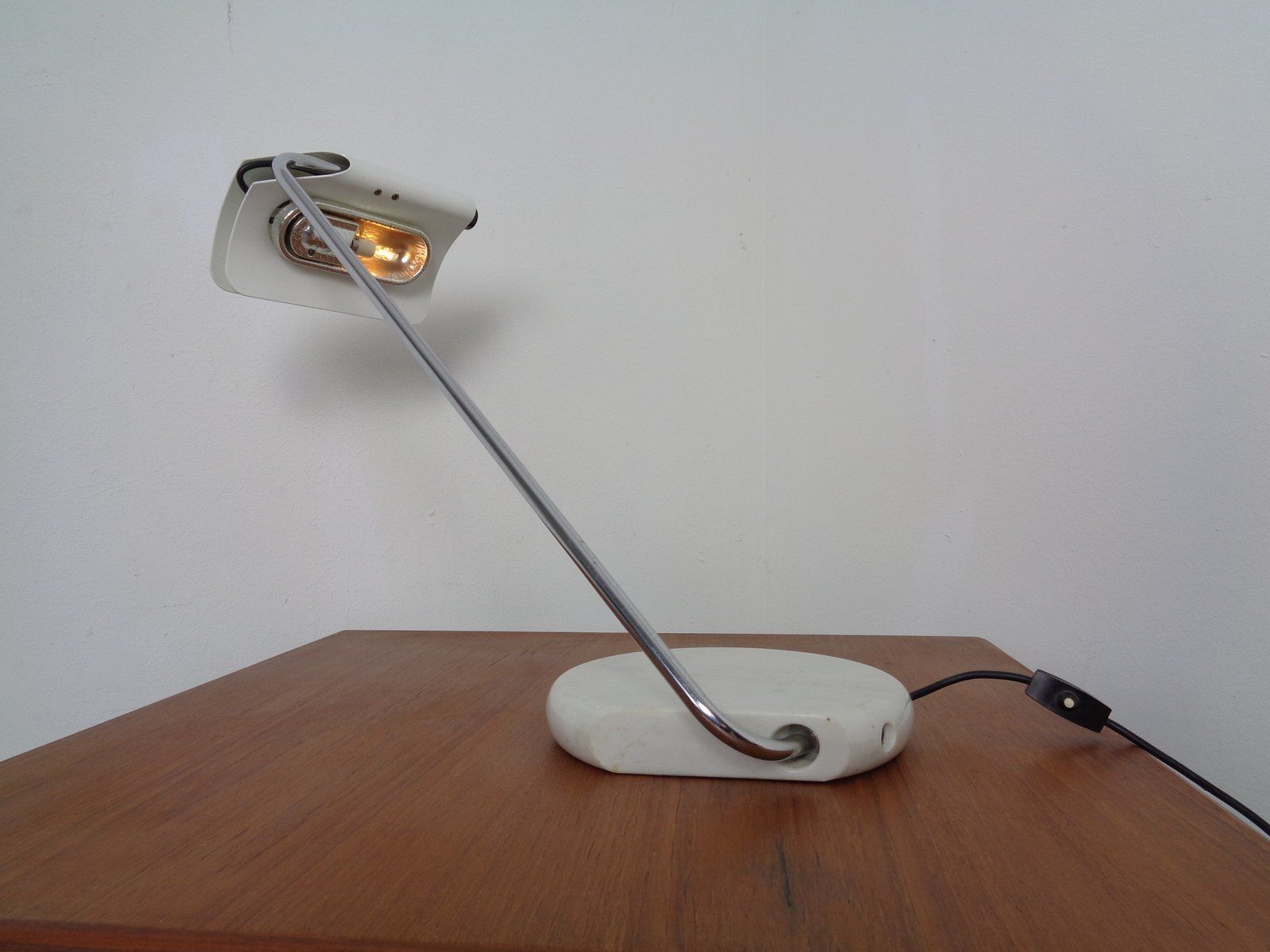 Italian Adjustable And Dimmable Tegola Desk Lamp By Bruno Gecchelin For Skipper & Pollux, 1960s photo vinterior