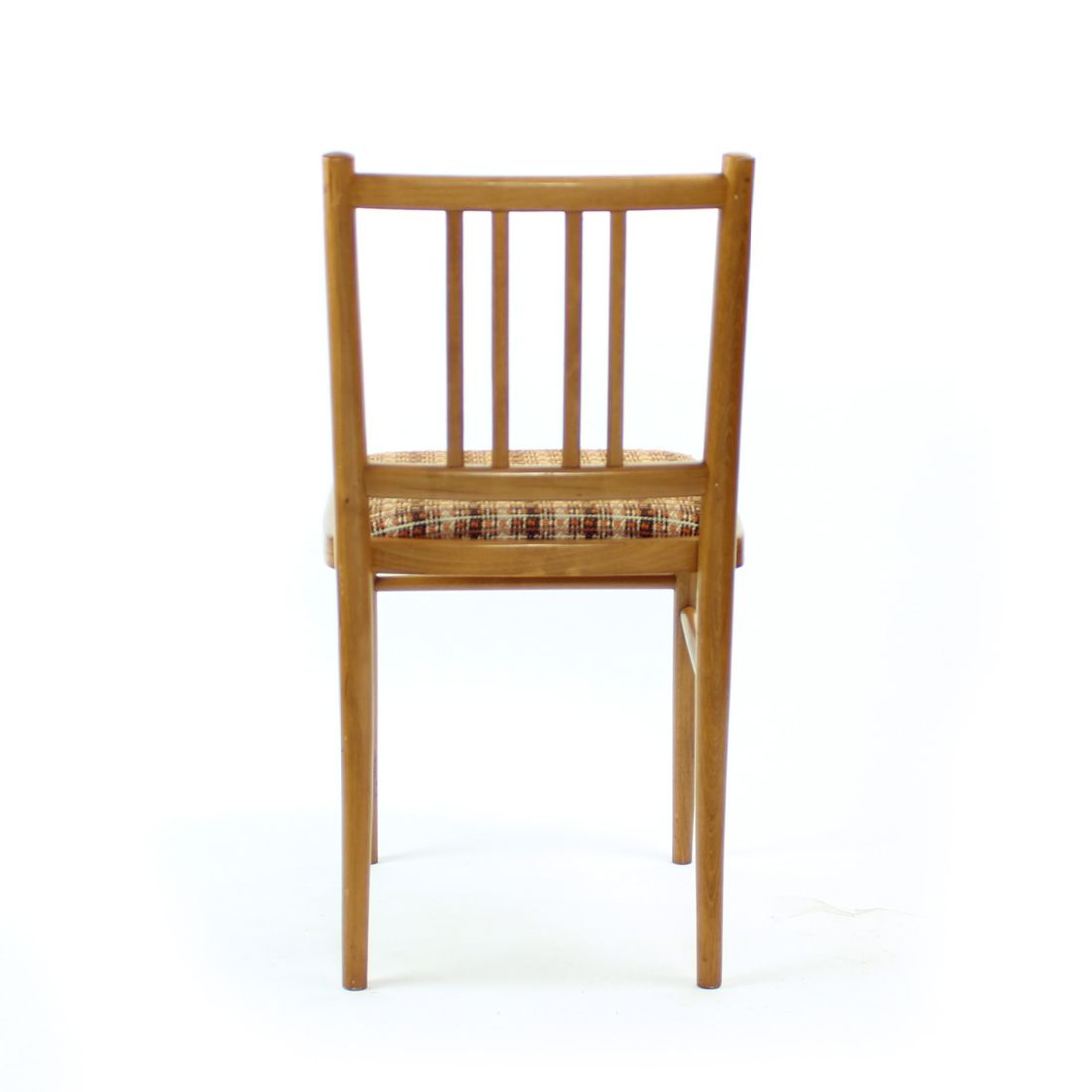 720.0 Midcentury Dining Chairs In Oak And Fabric, Ton Czechoslovakia, Set Of 4 photo
