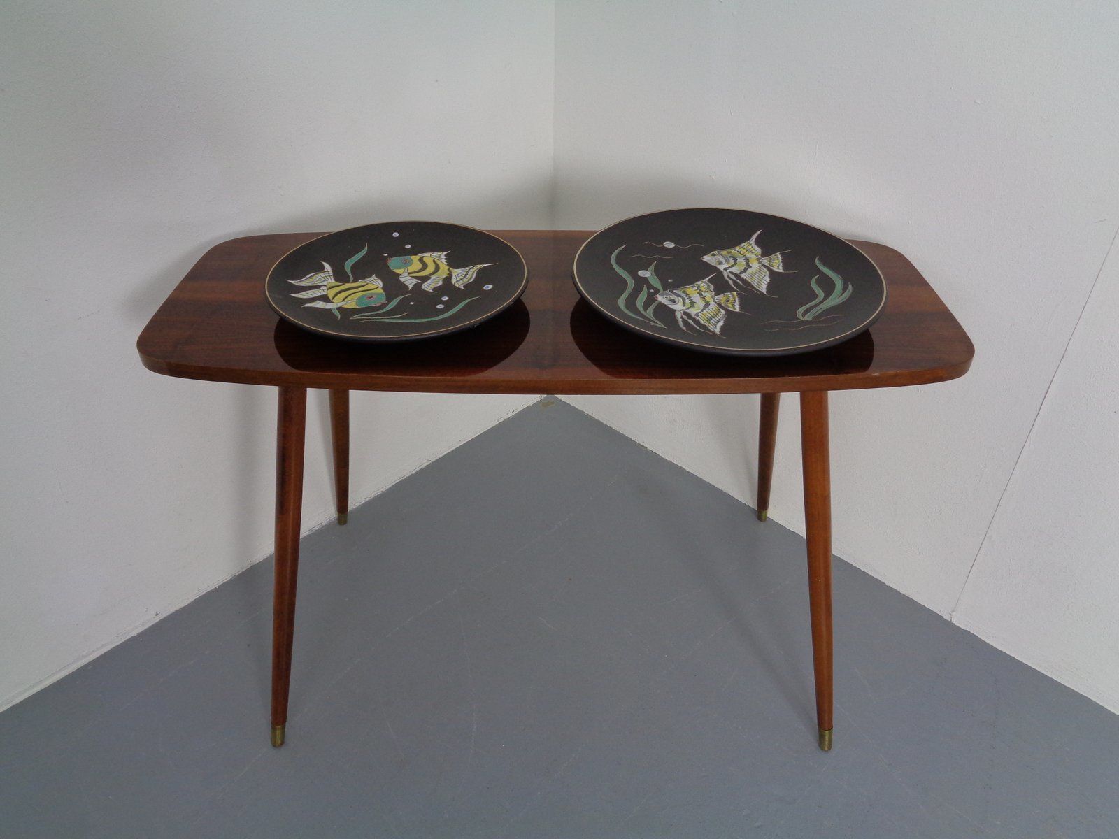 Vintage 717 Ceramic Plates With Fishes From Ruscha, 1970s, Set Of 2