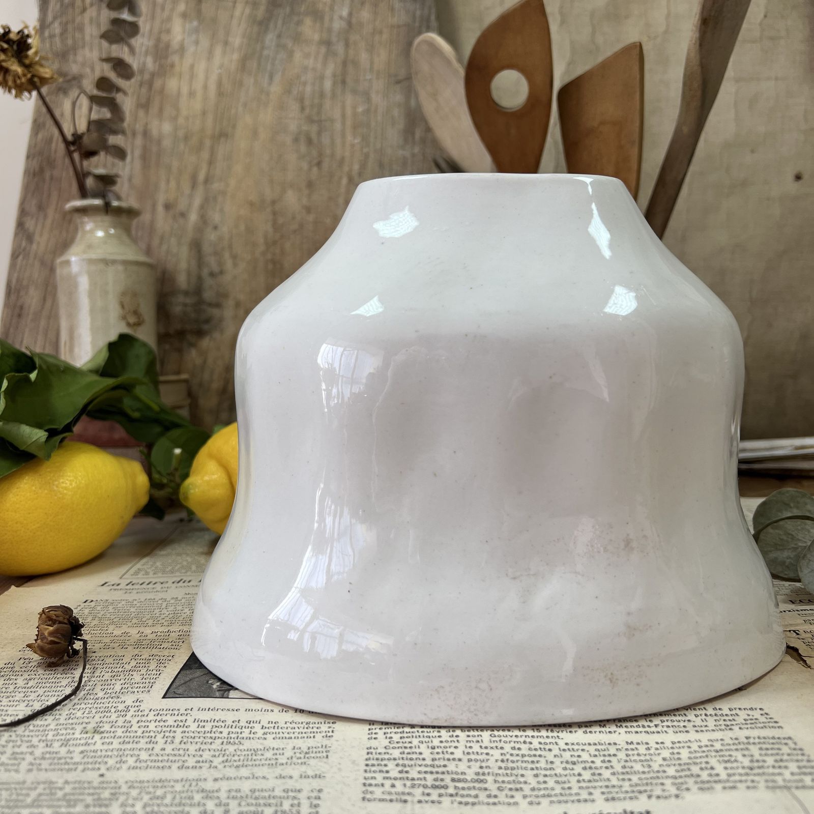 Huge White Ironstone Victorian Jelly Pudding Mould photo Home Decor