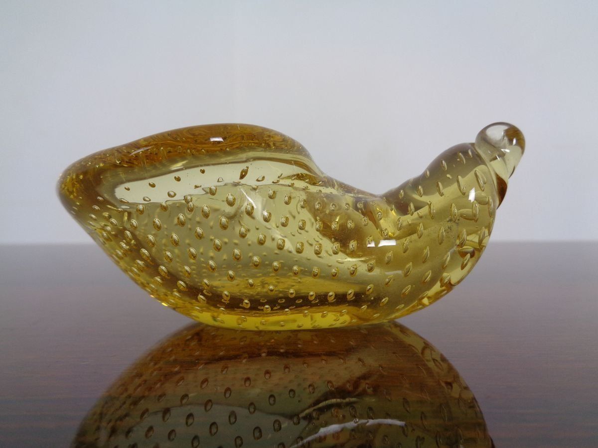 Italian Murano Glass Shell By Archimede Seguso For Murano, 1960s photo vinterior