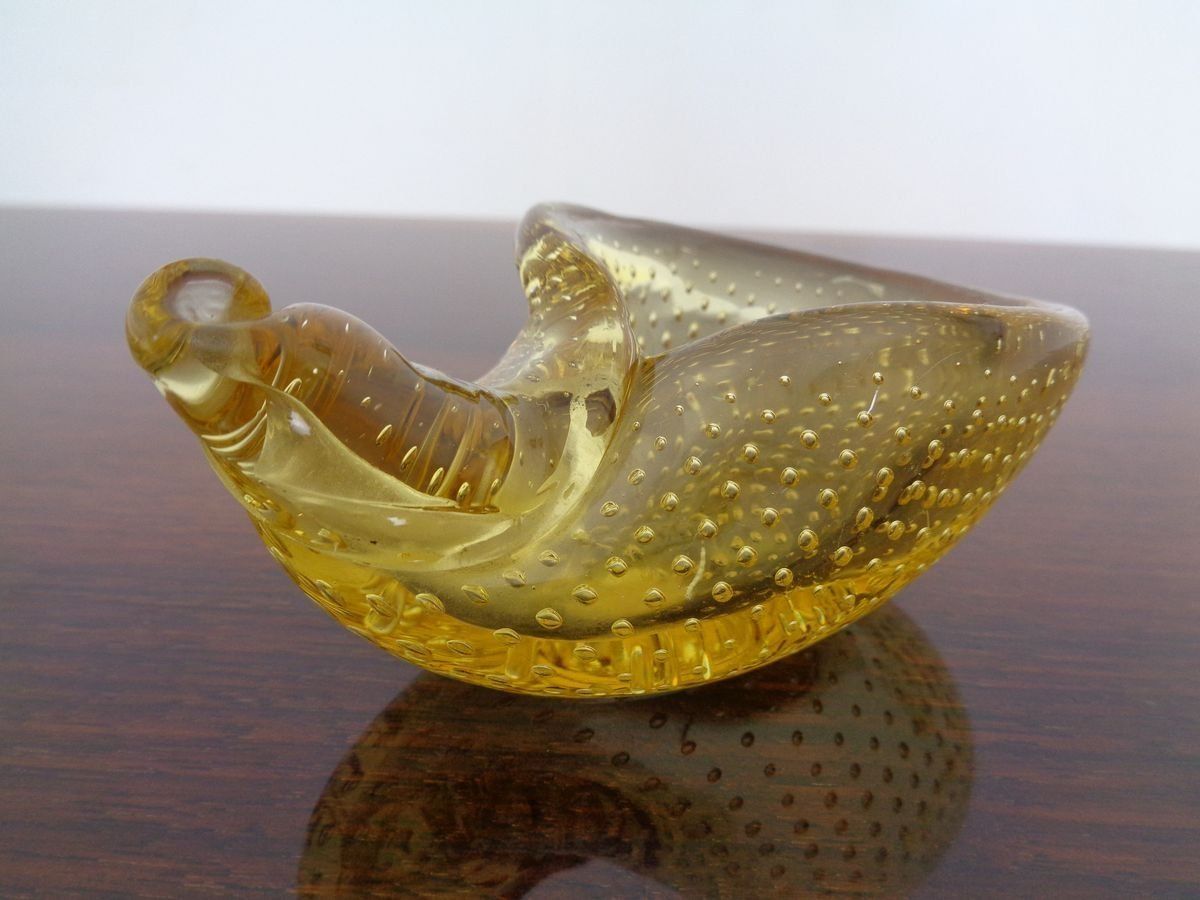photo furniture Italian Murano Glass Shell By Archimede Seguso For Murano, 1960s
