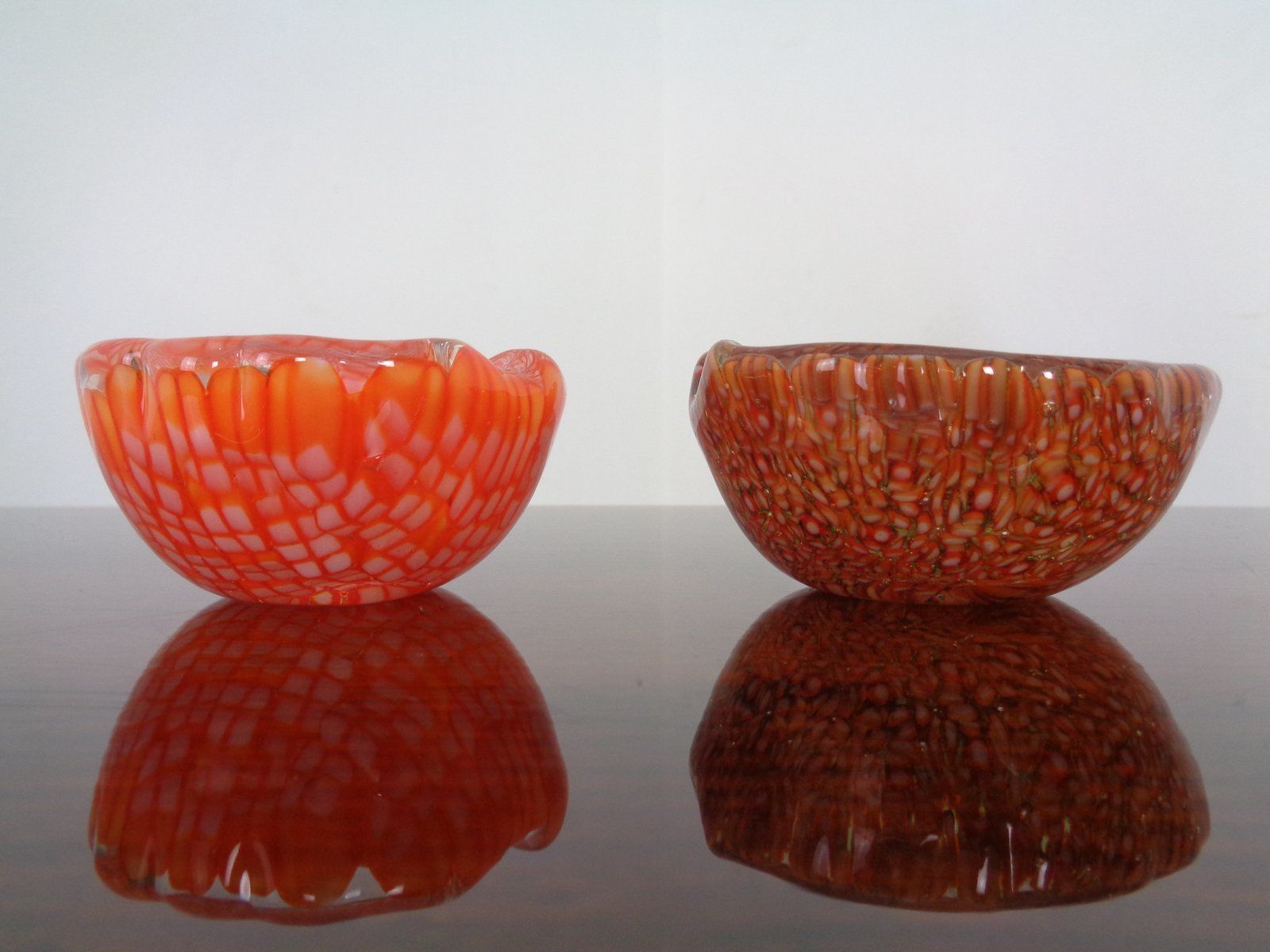 Small Italian Murano Glass Ashtrays, 1960s, Set Of 2 photo for sale