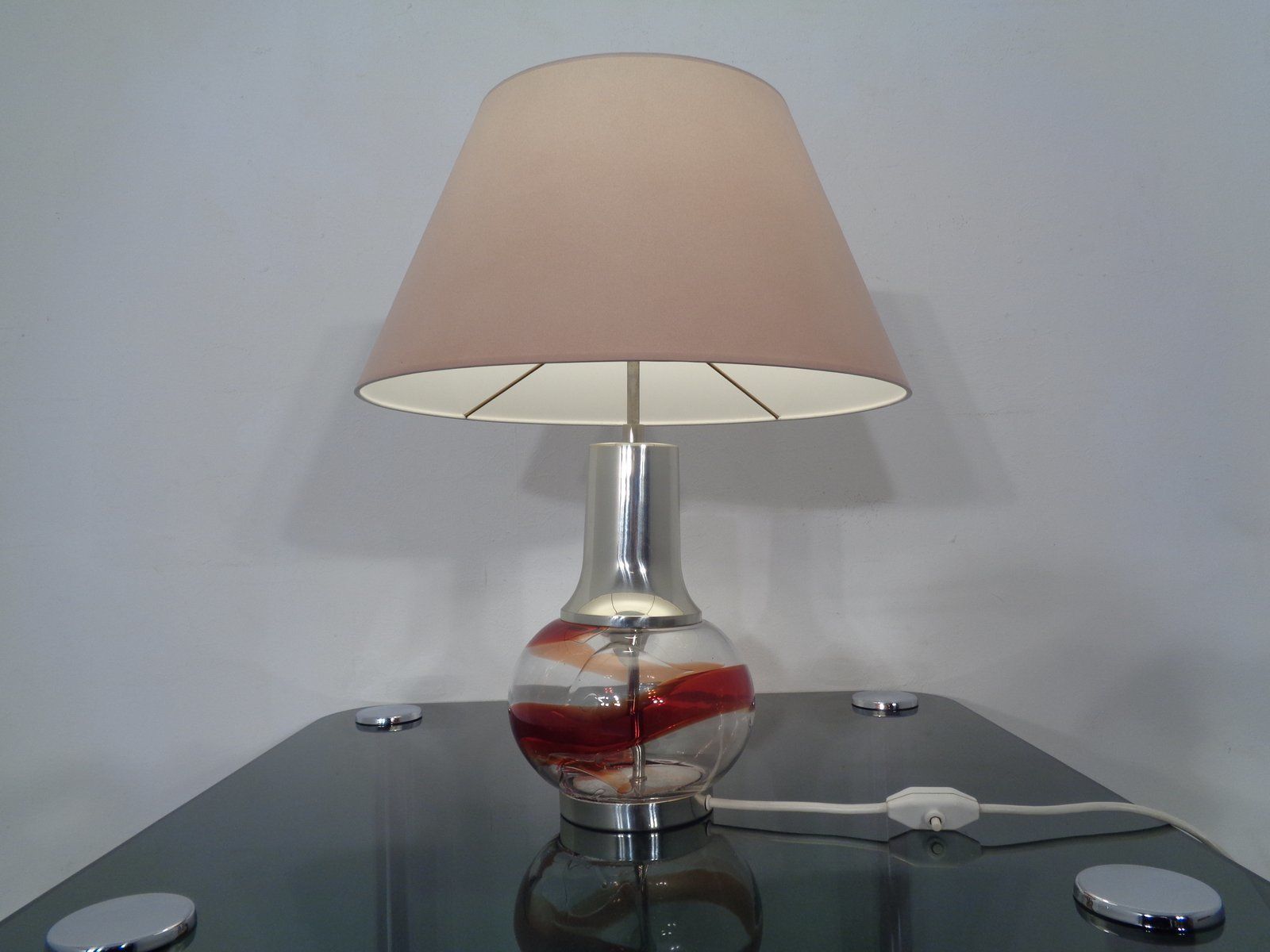 Italian Glass Floor Lamp, 1970s photo furniture