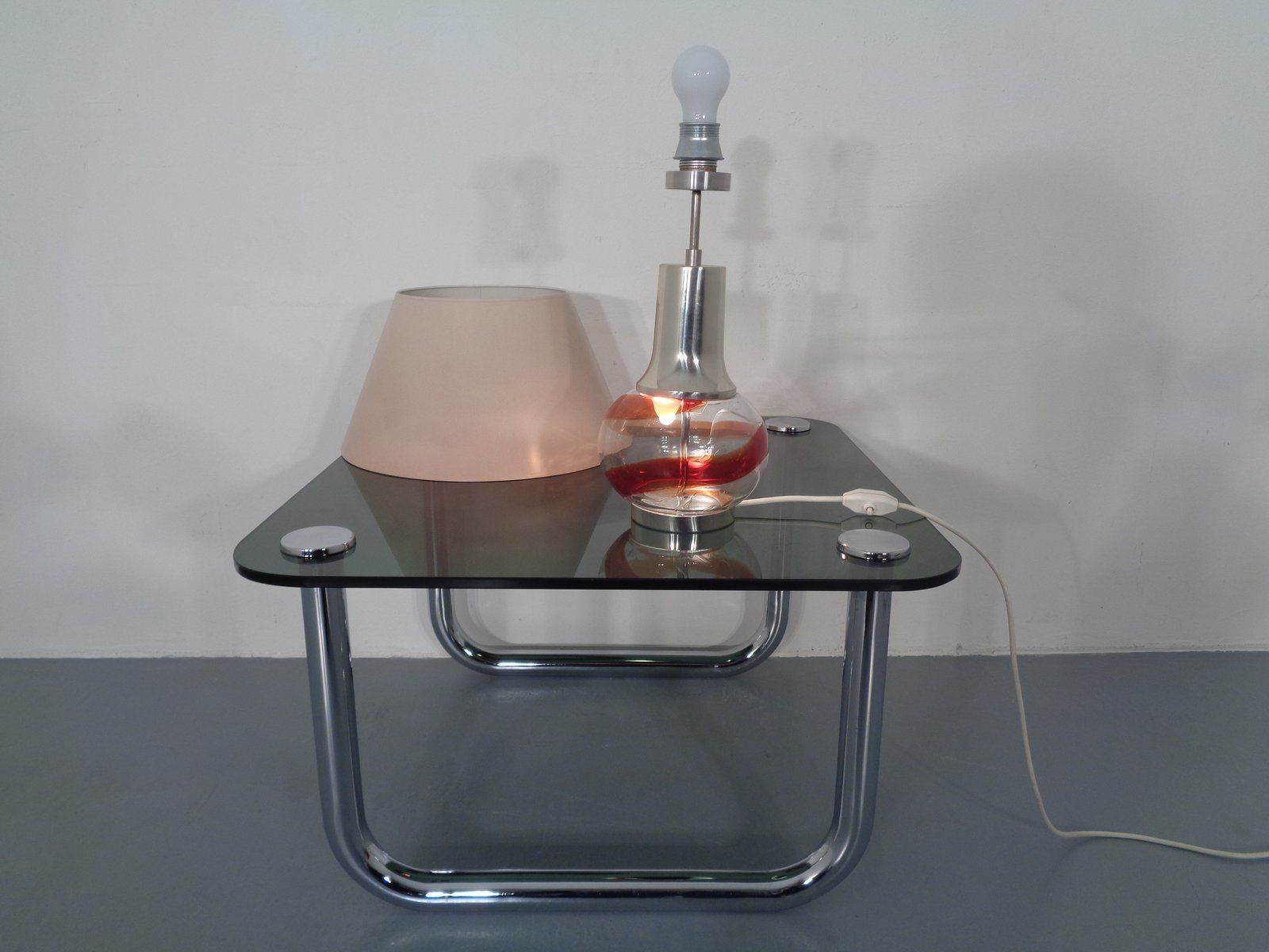 Italian Glass Floor Lamp, 1970s photo for sale