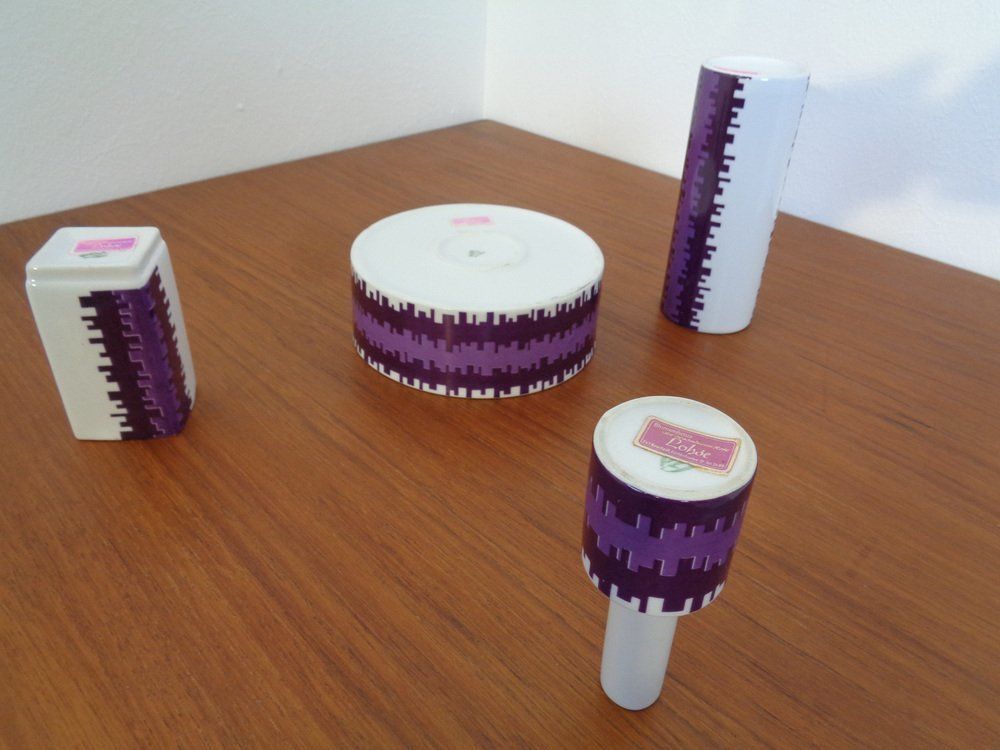 photo for sale Porcelain Vases & Bowl, 1970s, Set Of 4