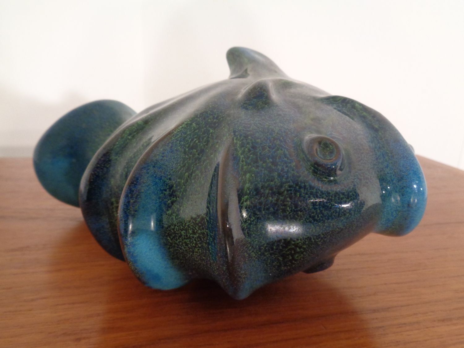168.0 Ceramic Fish Money Box, 1970s, Vintage photo