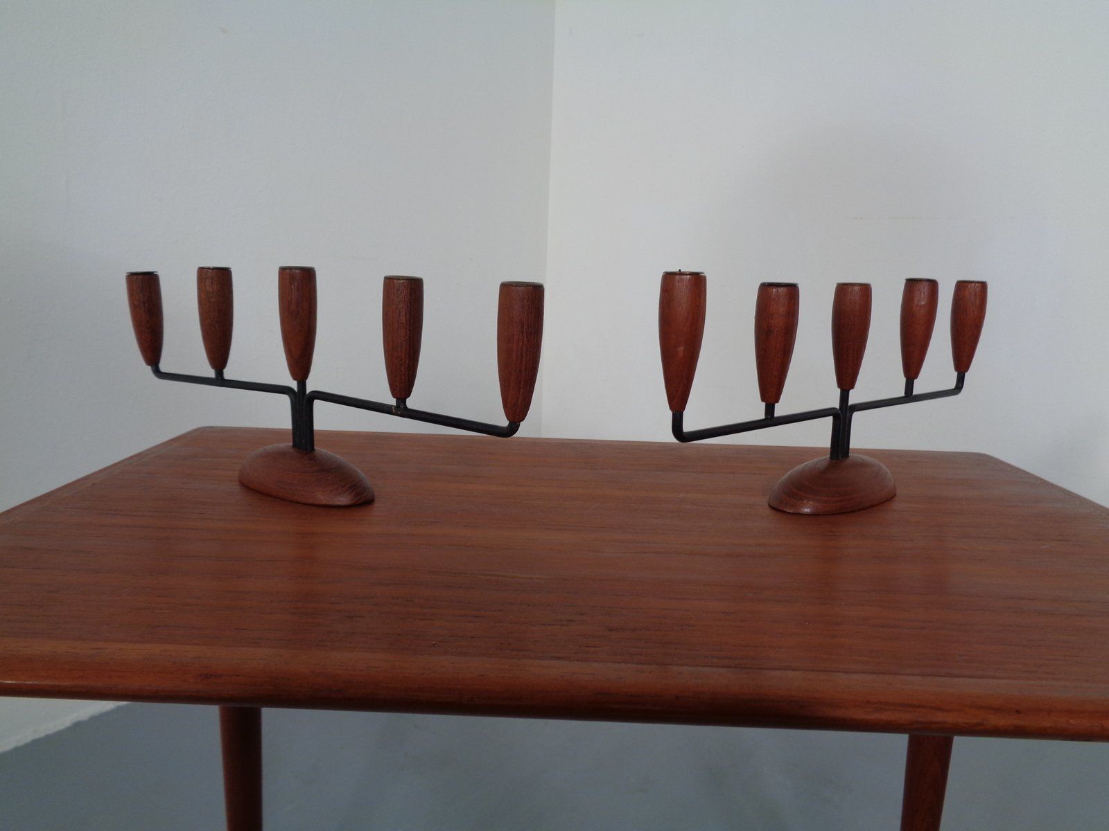 Danish Filigree Teak Candleholders, 1960s, Set Of 2 photo furniture