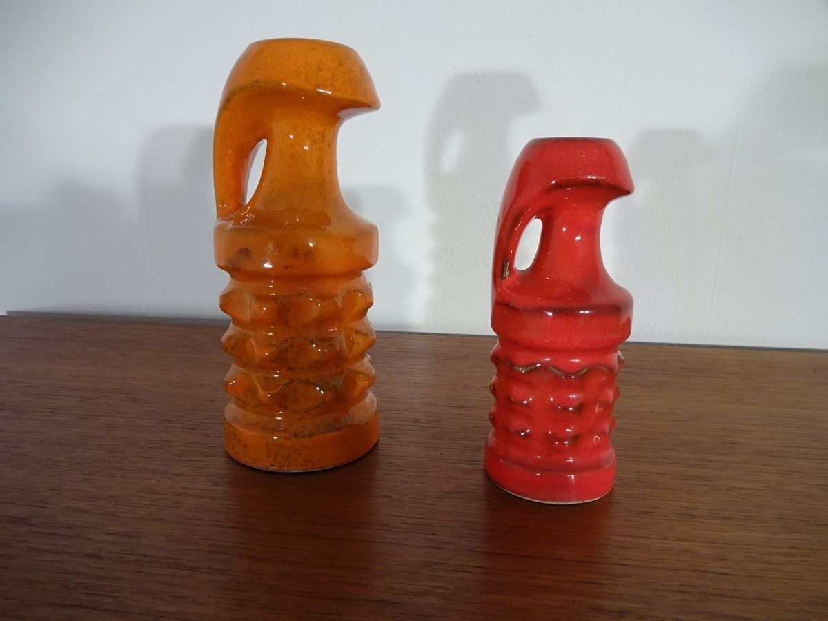 German Ceramic Vases From Pan Keramik 1970s Set Of 2 photo Home Decor