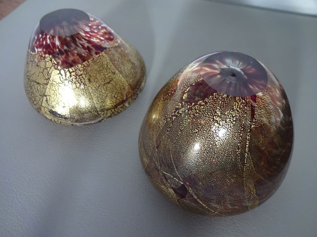 Maltese Glass Ashtrays Rom Mdina, 1960s, Set Of 2 photo 143.0