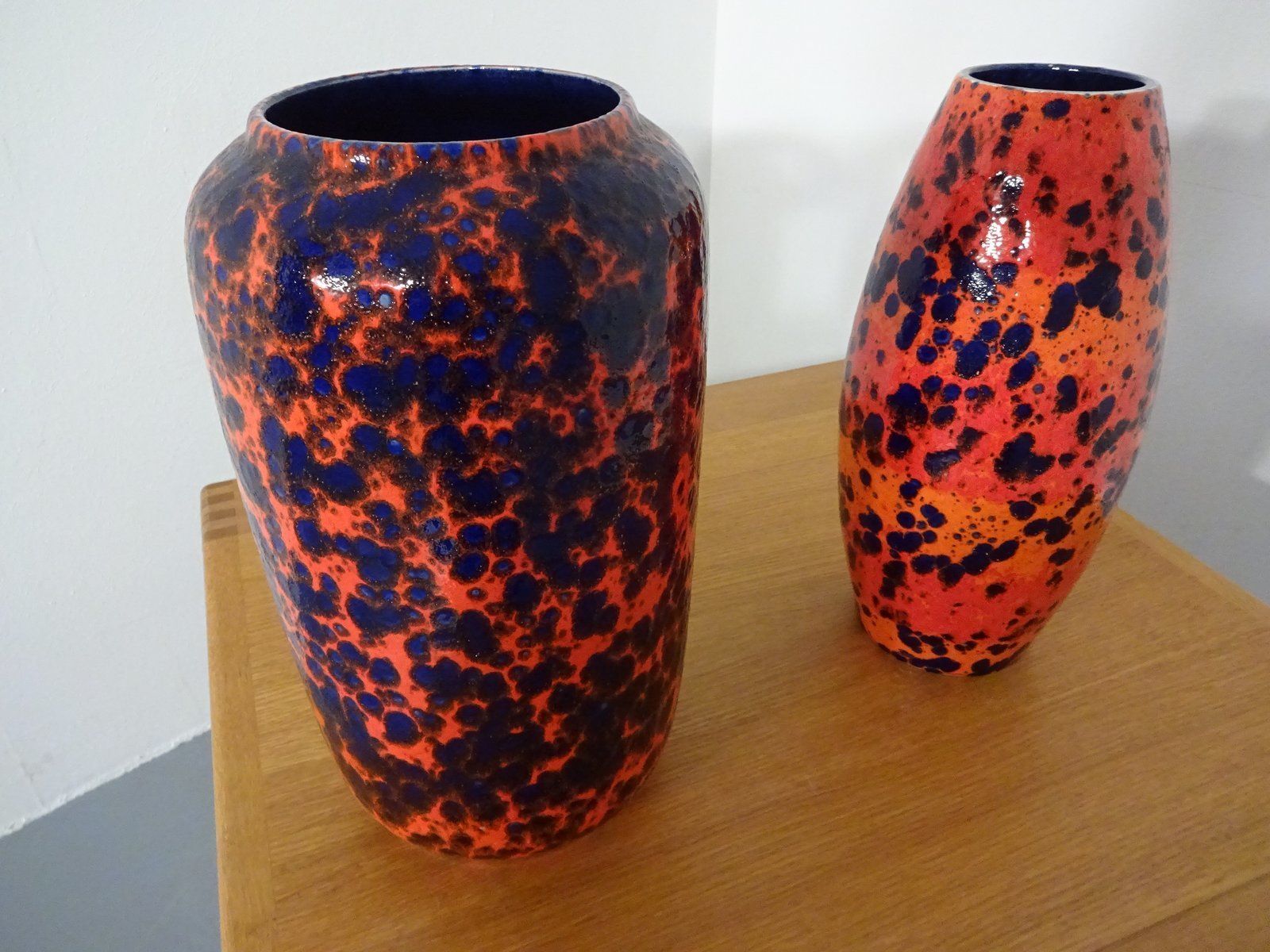 Large Fat Lava Ceramic Vase From Scheurich 1970s Set Of 2 photo furniture