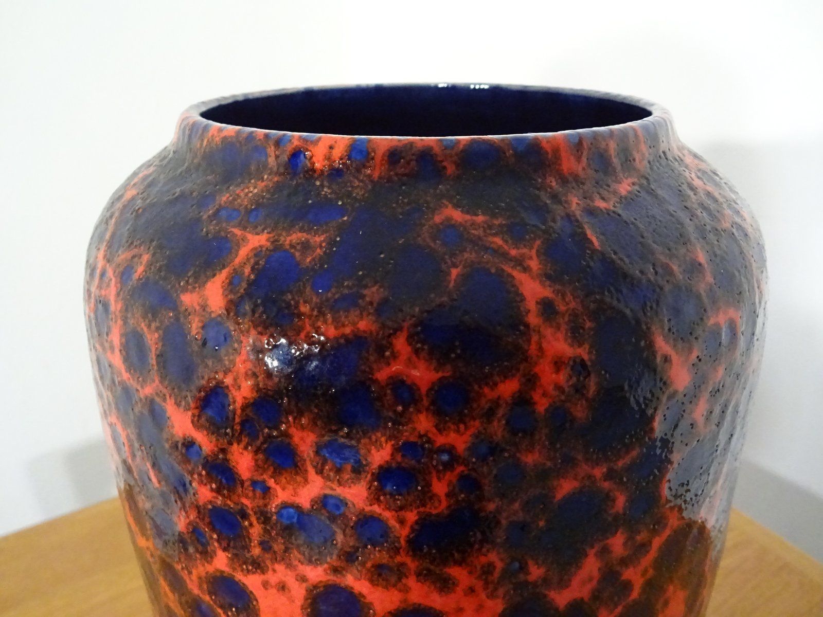 photo vintage Large Fat Lava Ceramic Vase From Scheurich 1970s Set Of 2