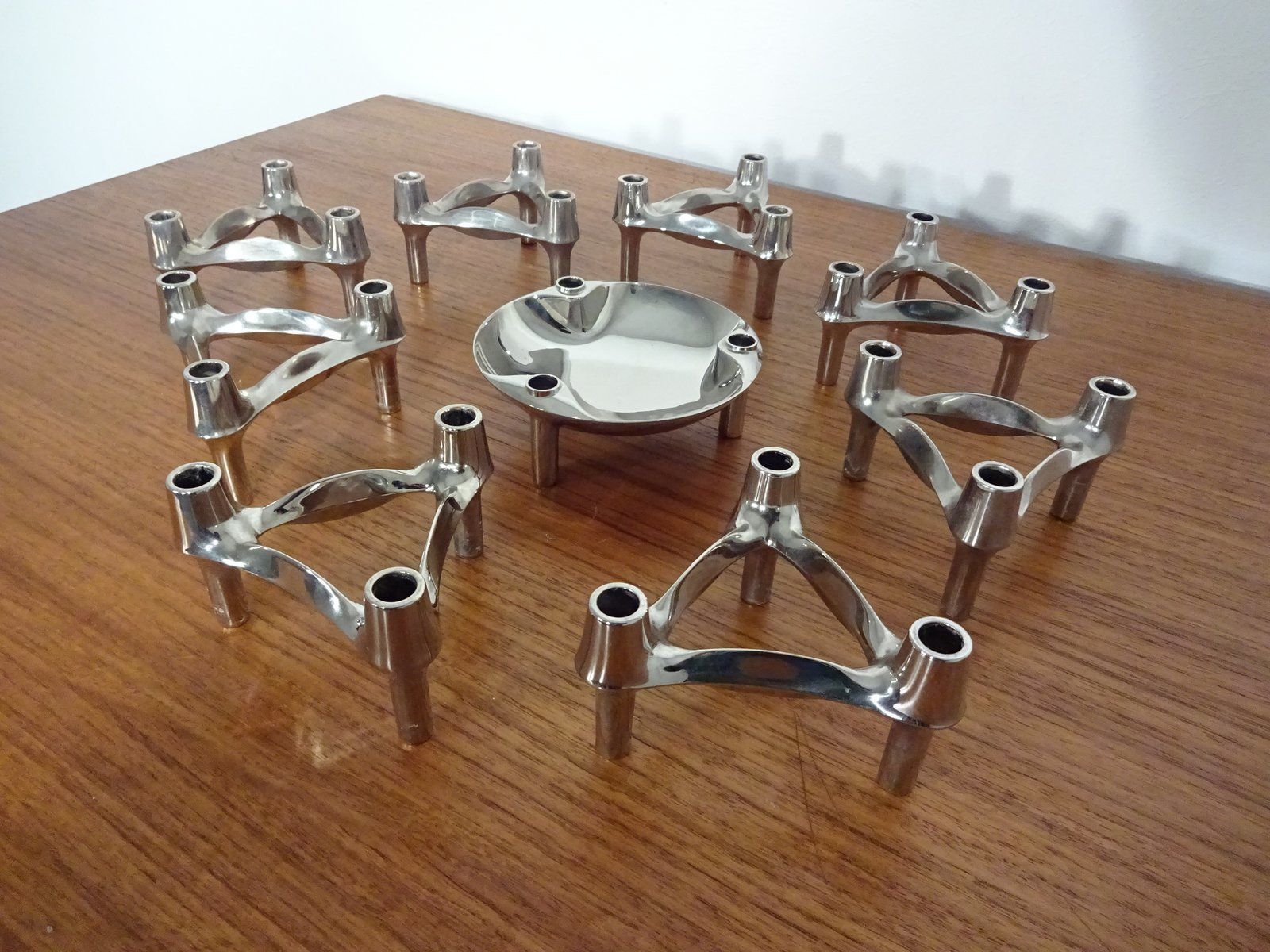 Candleholders By Ceasar Stoffi & Fritz Nagel For Bmf 1960s Set Of 9