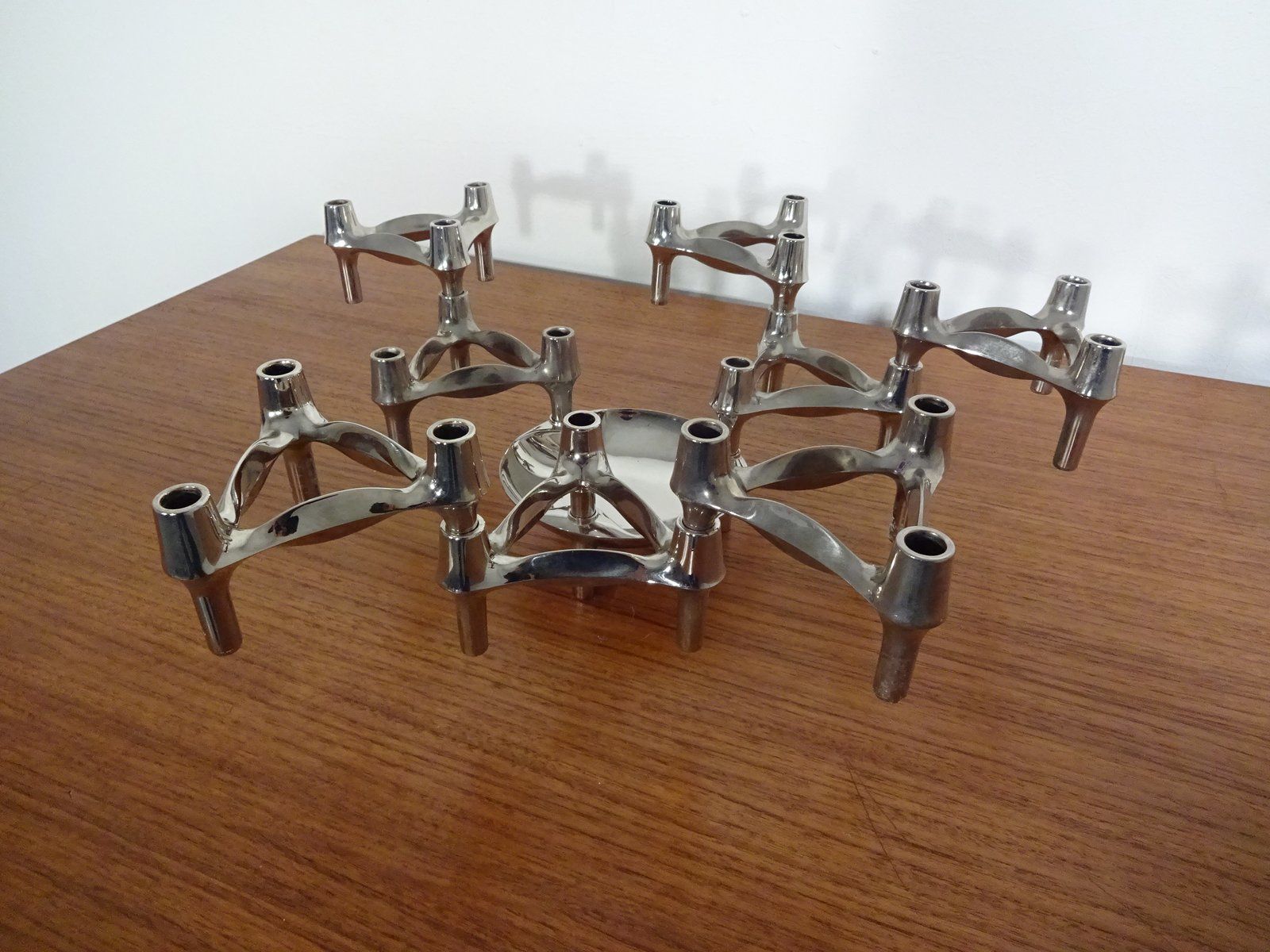 Home Decor Candleholders By Ceasar Stoffi & Fritz Nagel For Bmf 1960s Set Of 9 photo
