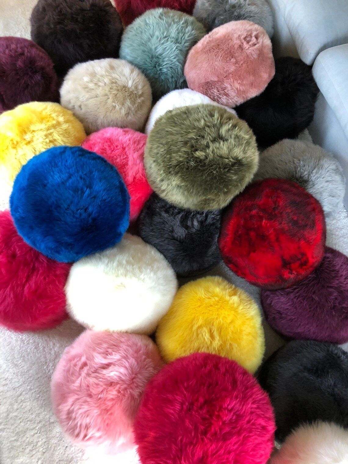 photo for sale Irresistible Ivory Sheepskin Pouffe  White Sheepskin Pouffe  Ivory Sheepskin Pouffe Fluffy Footstool Furry Pouffe  Footstool Pouffe