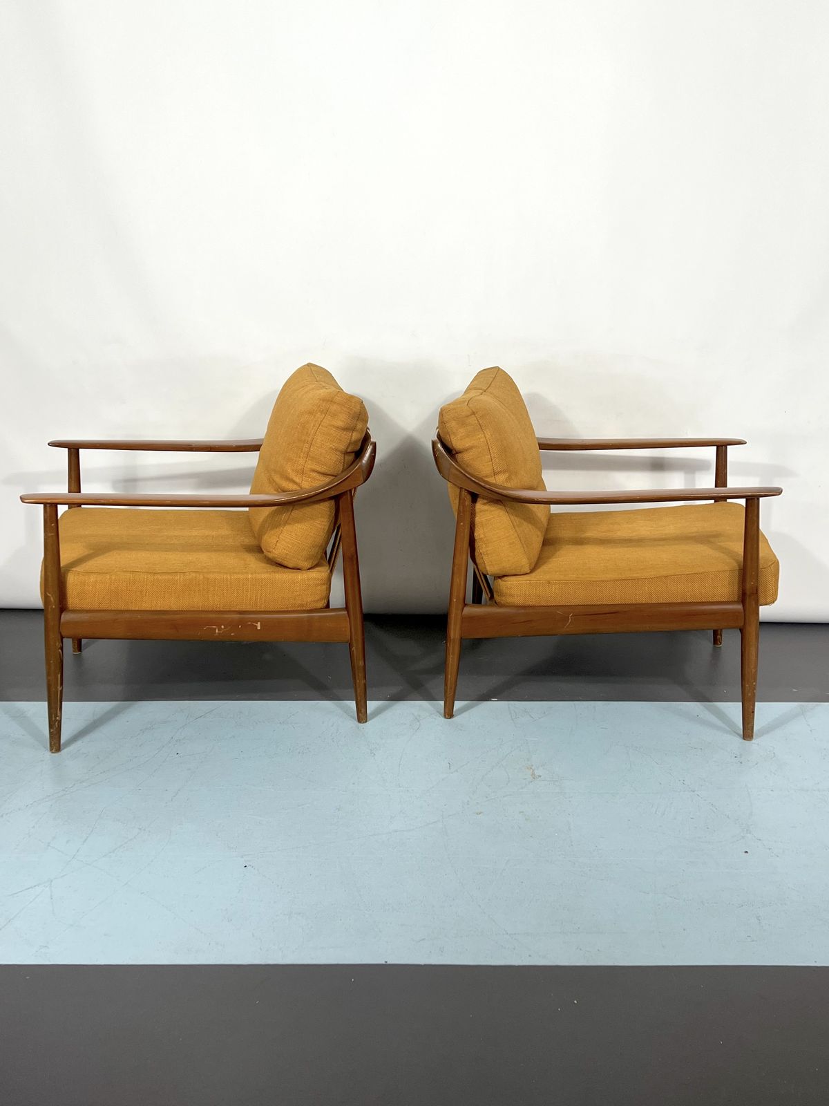 Mid Century Modern Pair Of Walter Knoll Armchairs Model 550 From 50s photo vintage