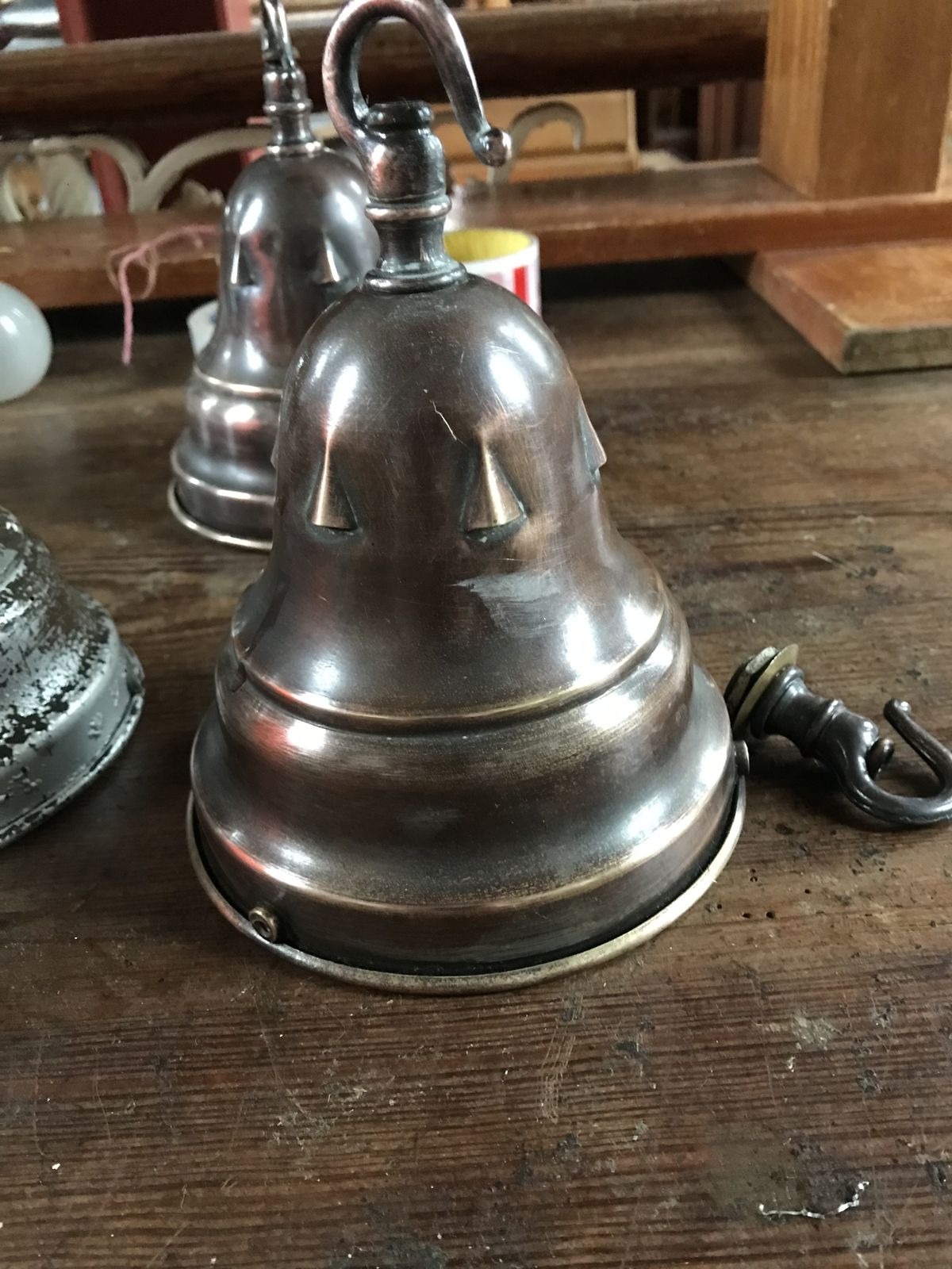 Antique Late 1900s Opaline Chapel Pendant Lights photo vinterior
