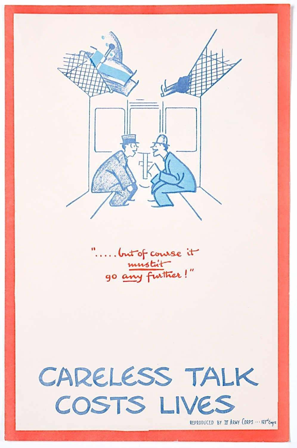 Fougasse (Cyril Kenneth Bird), 1940s Careless Talk Costs Lives