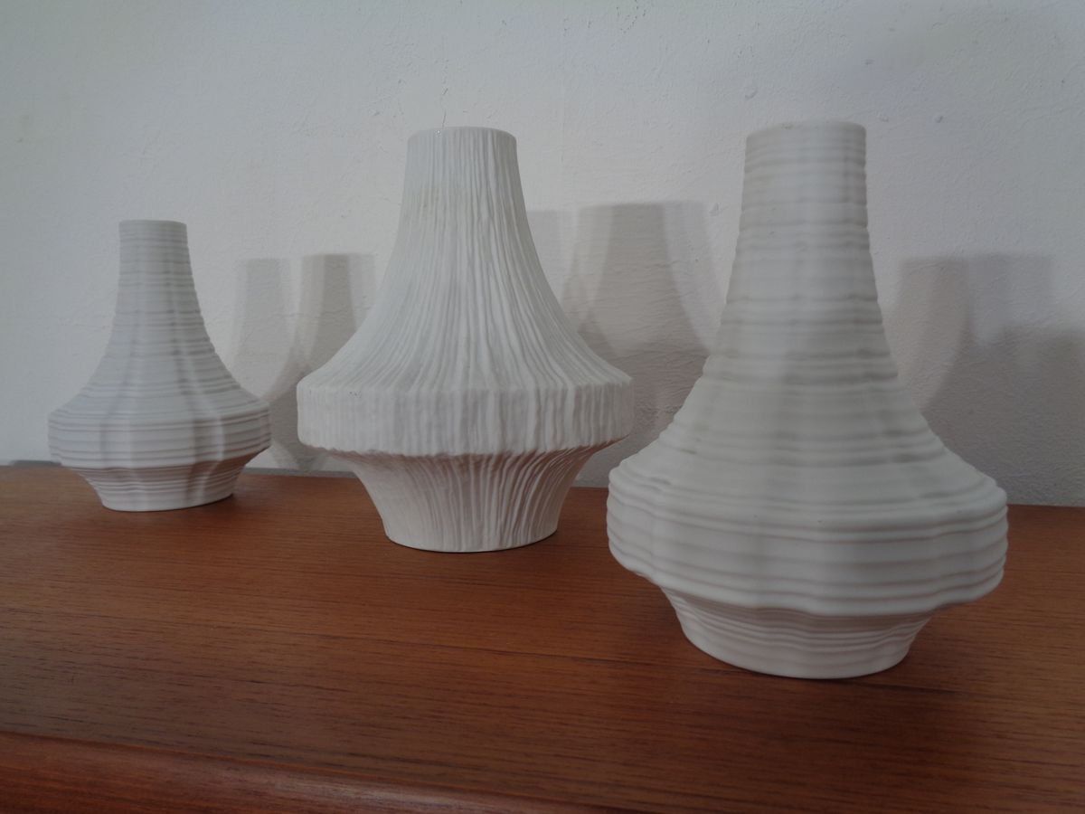 Mid Century Op Art Vases From Heinrich, 1960s, Set Of 3 photo Home Decor