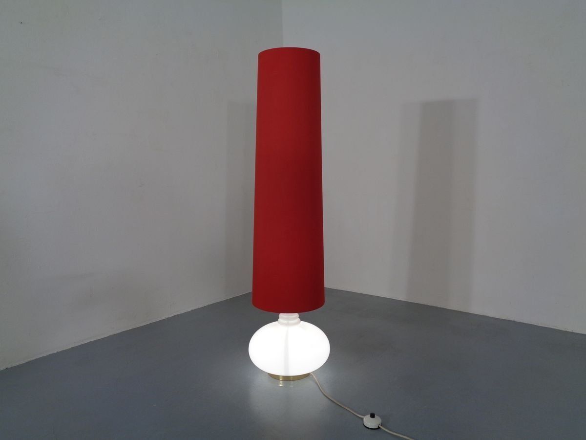 Floor Lamp With Illuminated Glass Stand From Doria Leuchten, 1960s photo furniture