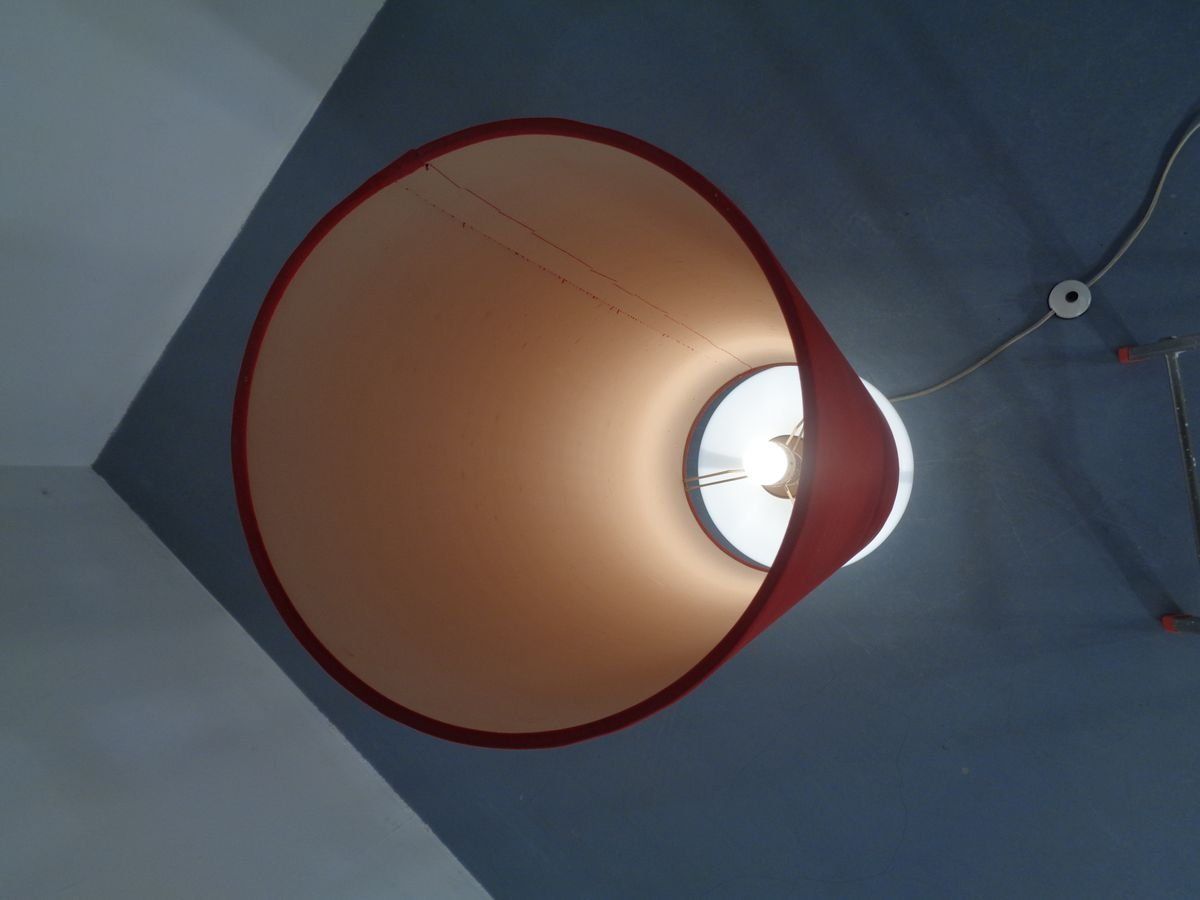 photo vintage Floor Lamp With Illuminated Glass Stand From Doria Leuchten, 1960s