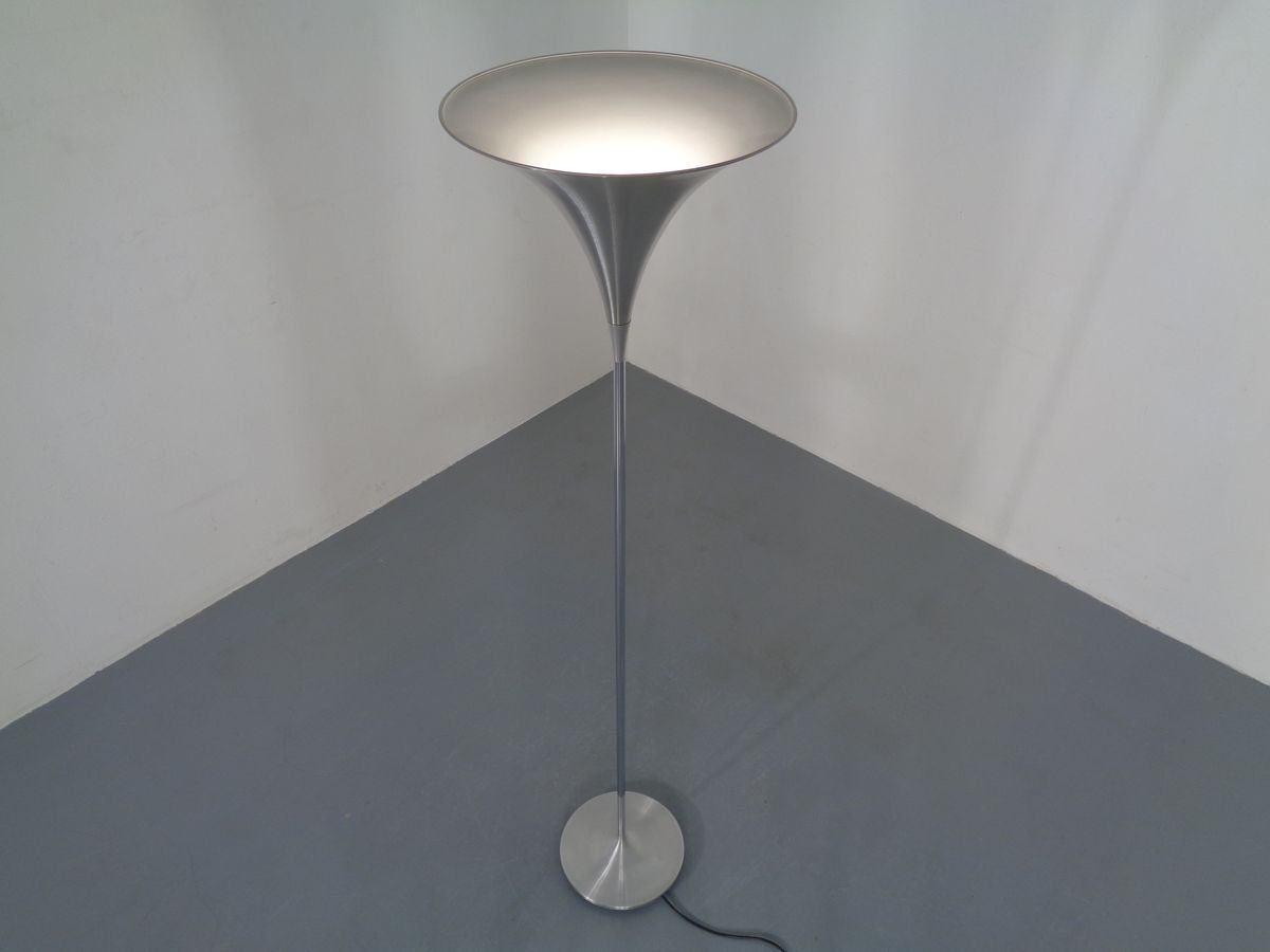 Brush Finished Aluminium Tulip Uplight From Doria, 1960s photo for sale