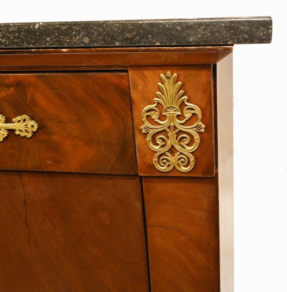 French Empire Escritoire Chest Desk 1880 Mahogany photo vinterior